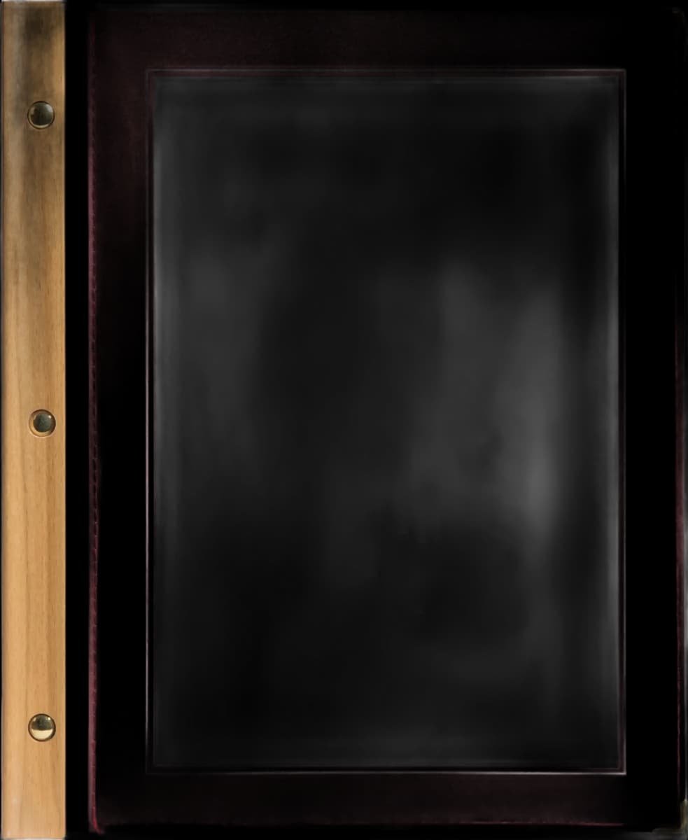 Securit® Protège-menu A4 "Wood" - Bordeaux - 4 vues