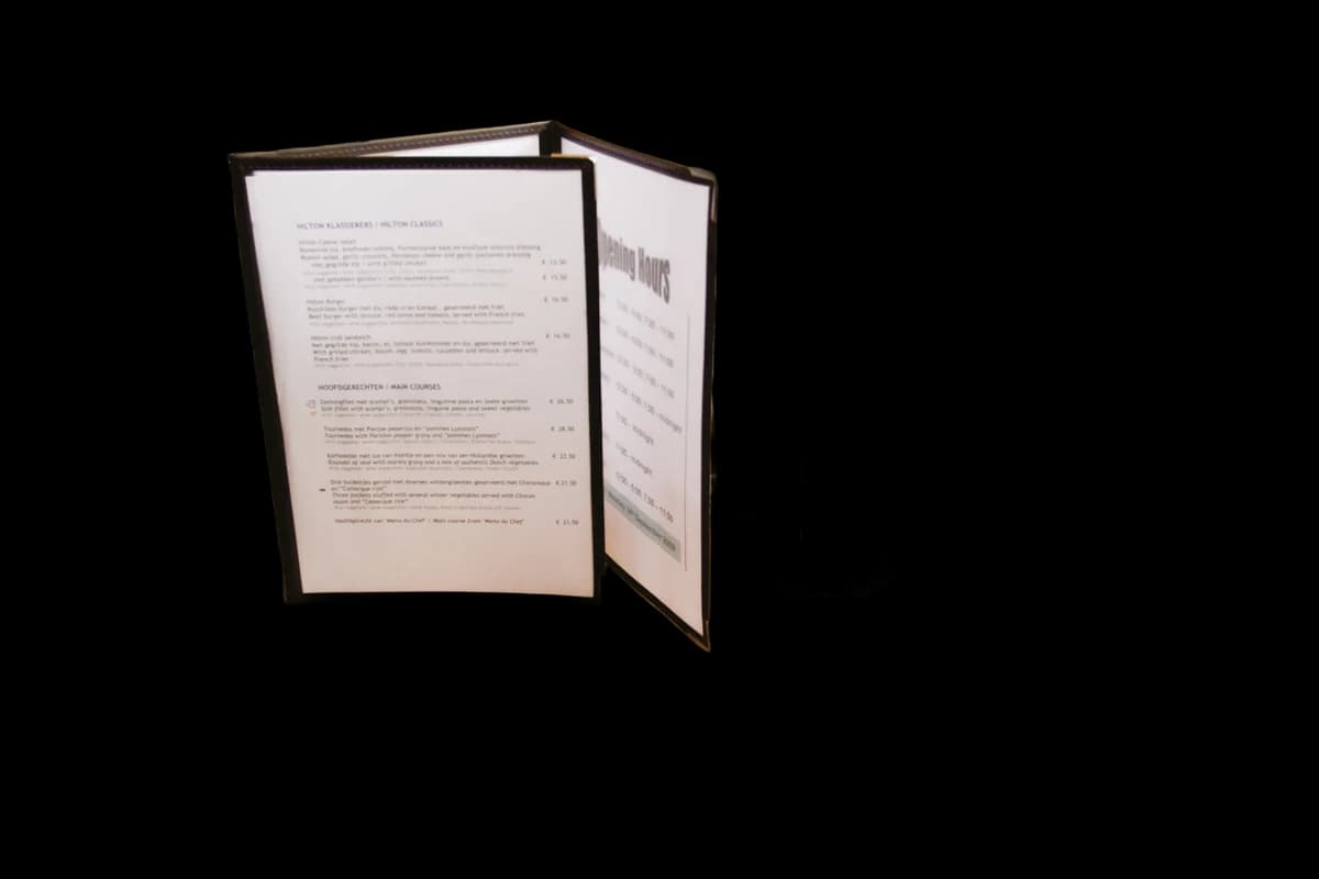 Securit® Lot de 3 Protège-menus A4 "Crystal" - Transparent - 6 vues