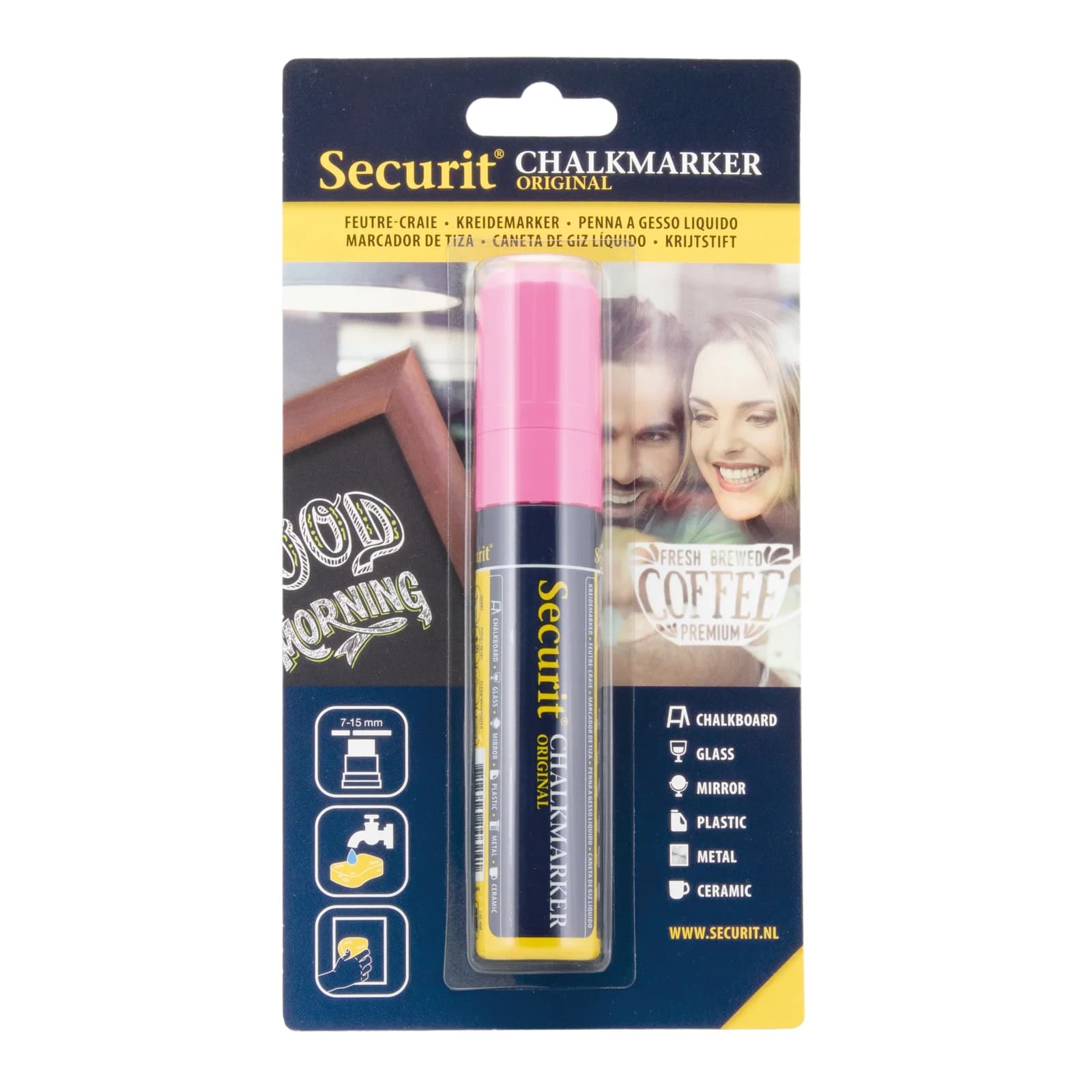 Securit® Flüssigkreide-Marker Pink - Spitze 7-15mm