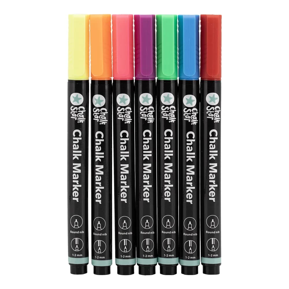 ChalkArt® Flüssigkreidemarker 4er Blister farbig sortiert - Kugelspitze 1-2mm