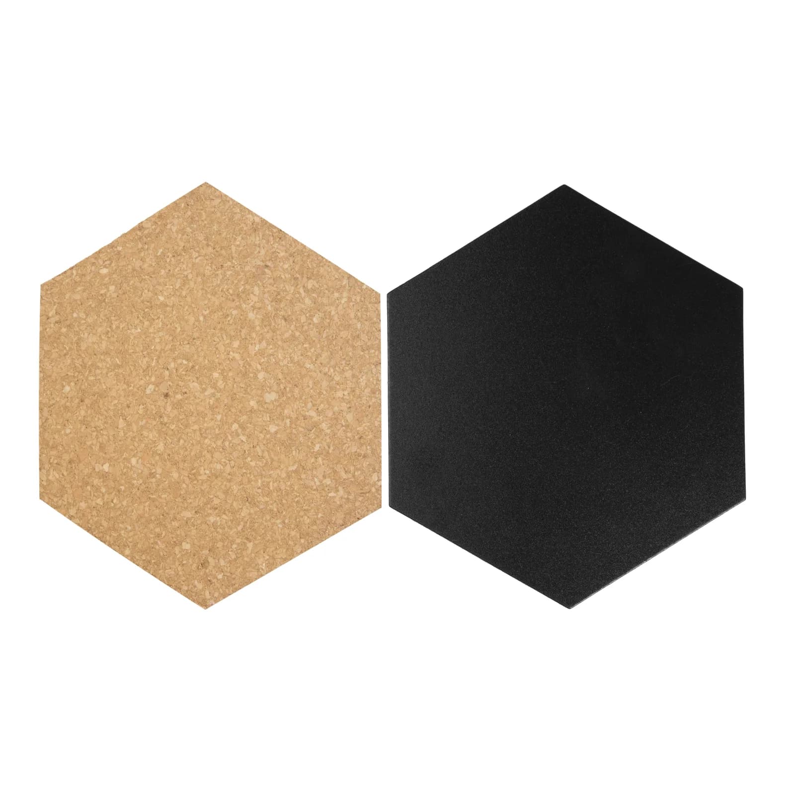 Securit® Lot de 7 Ardoises et tableaux muraux en liège (4 ardoises et 3 tableaux en liège) - Silhouette Hexagone - Feutr