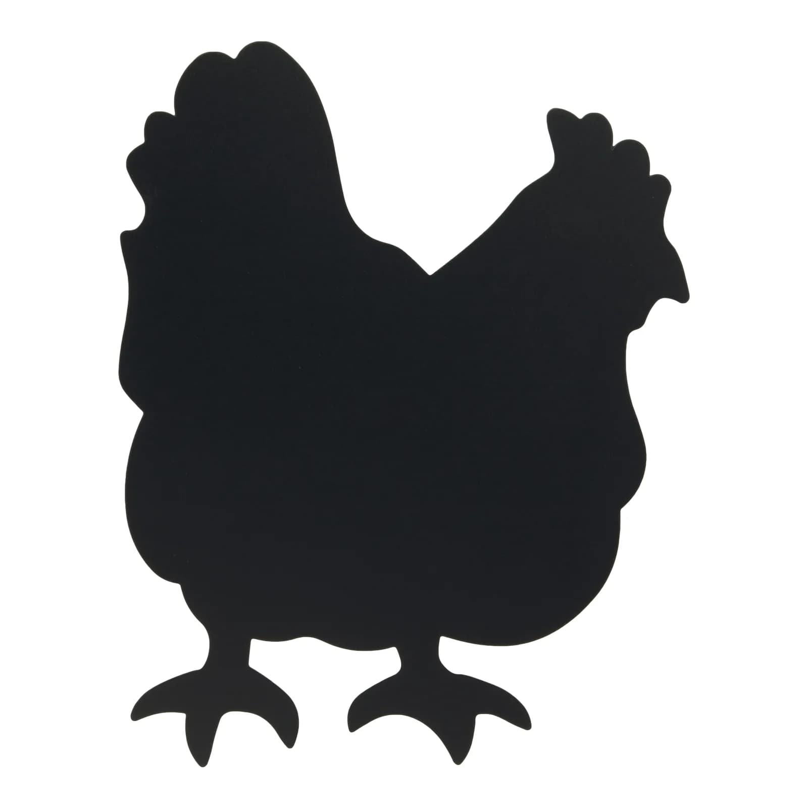 Securit® Silhouette Huhn Schiefertafel - Kreidestift und Klett-Befestigungsset - 30x50cm