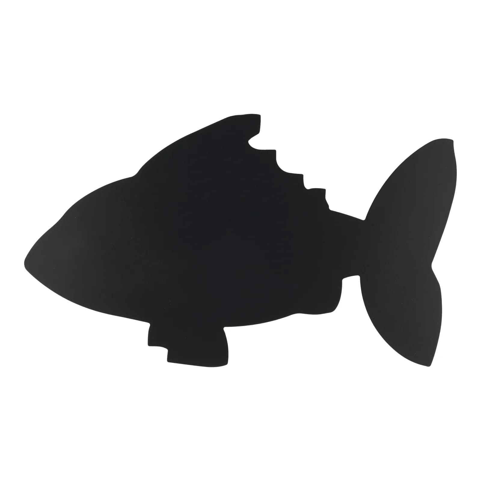 Securit® Silhouette Fisch Schiefertafel - Kreidestift und Klett-Befestigungsset - 30x50cm