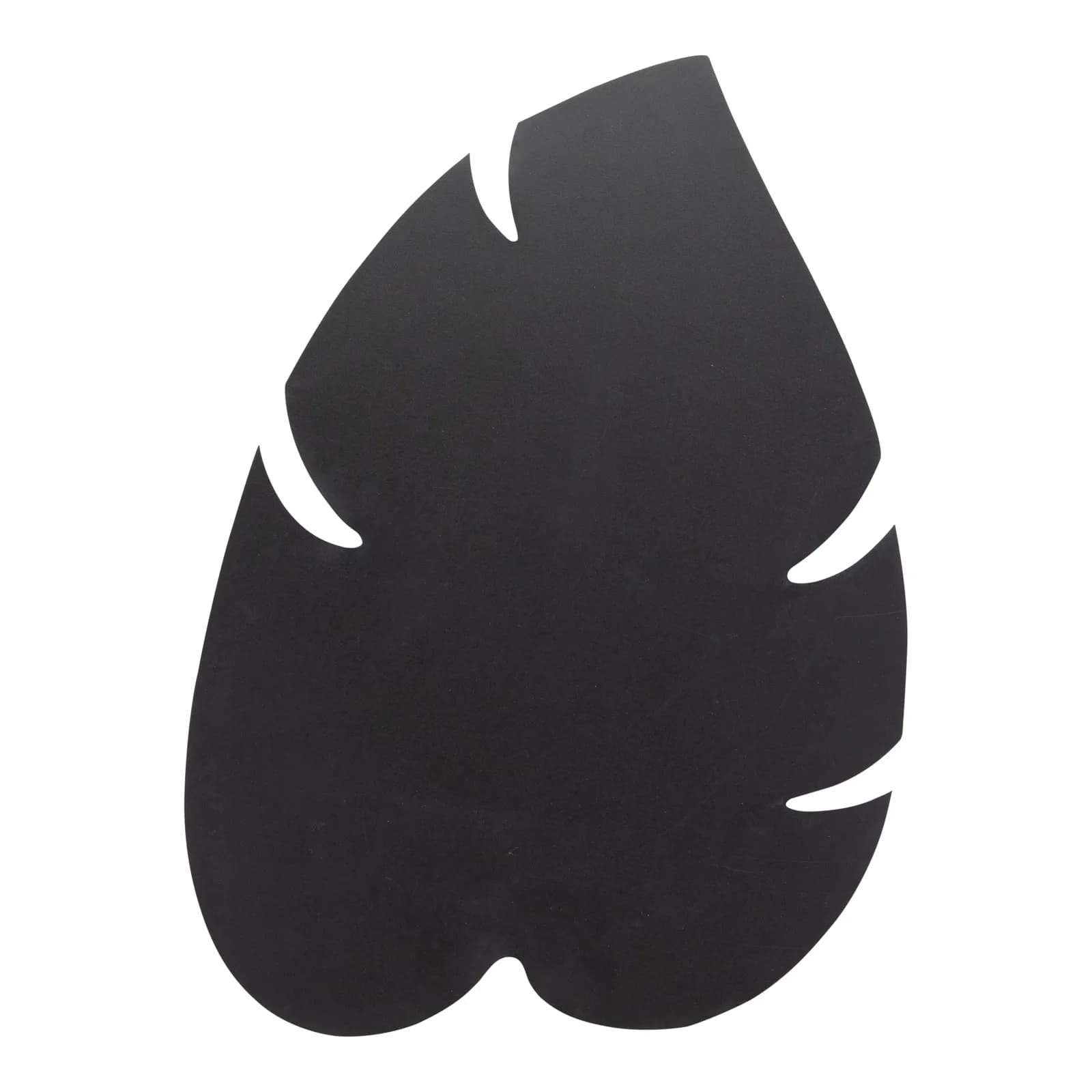 Securit® wandkrijtbord blad-silhouet – krijtstift en klittenband meegeleverd – zwart