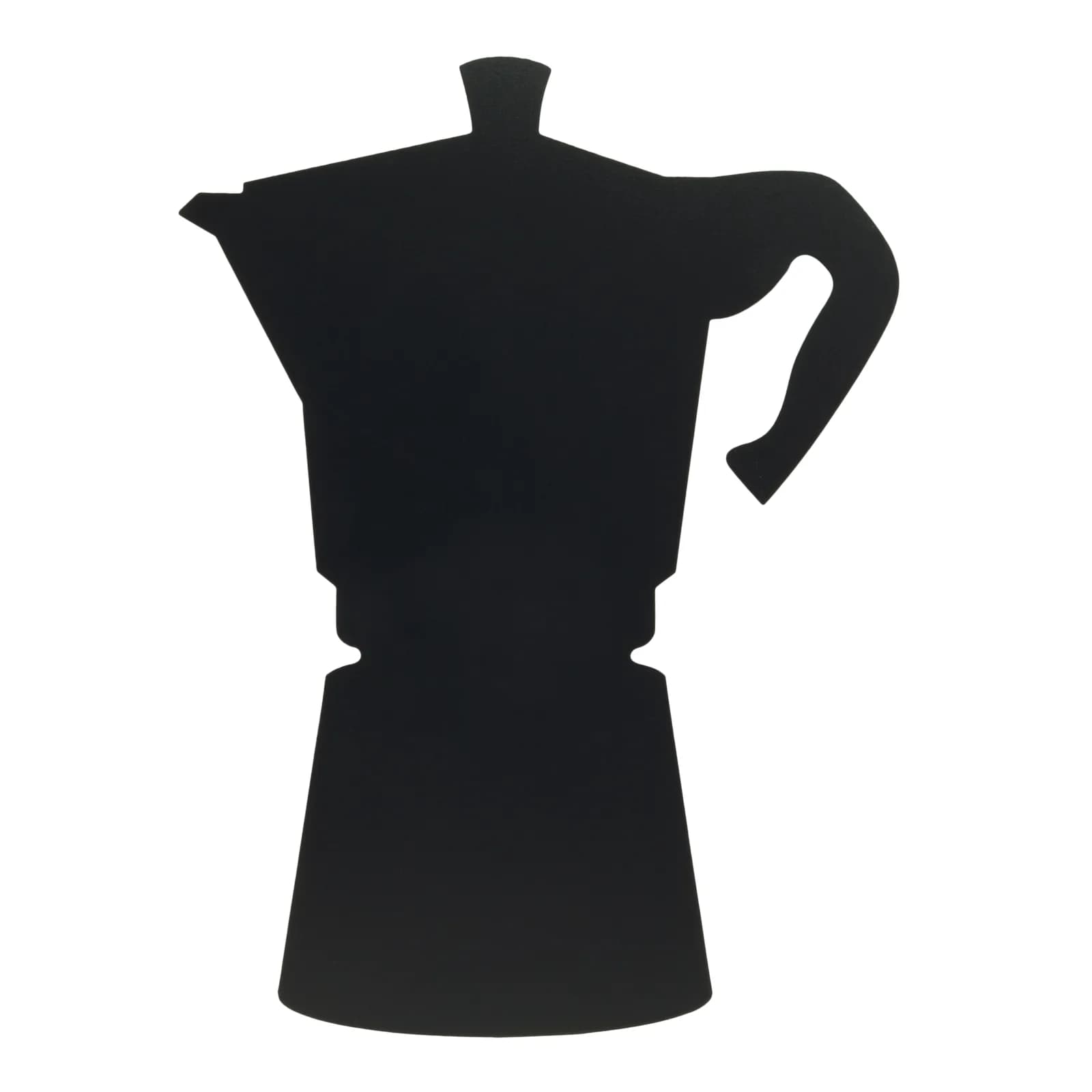 Securit® wandkrijtbord koffiepot-silhouet - zwart - met vloeibare krijtstift en klittenband