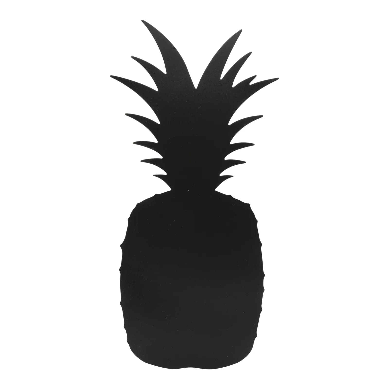 Securit® wandkrijtbord ananas-silhouet - zwart - met vloeibare krijtstift en klittenband