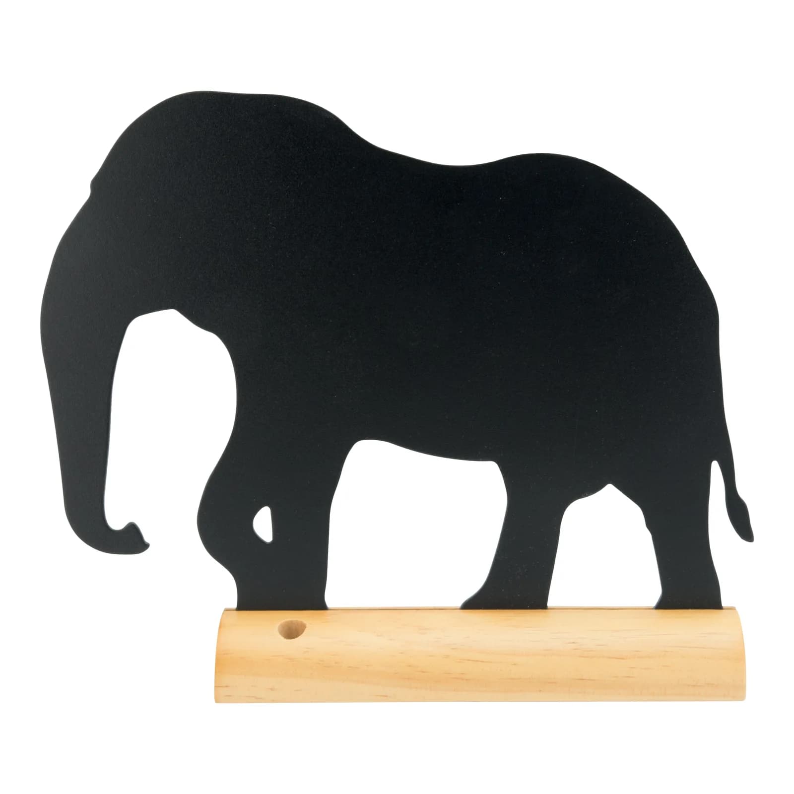 Securit® Silhouette Tafel “Elefant” - Holzsockel, mit Kreidestift