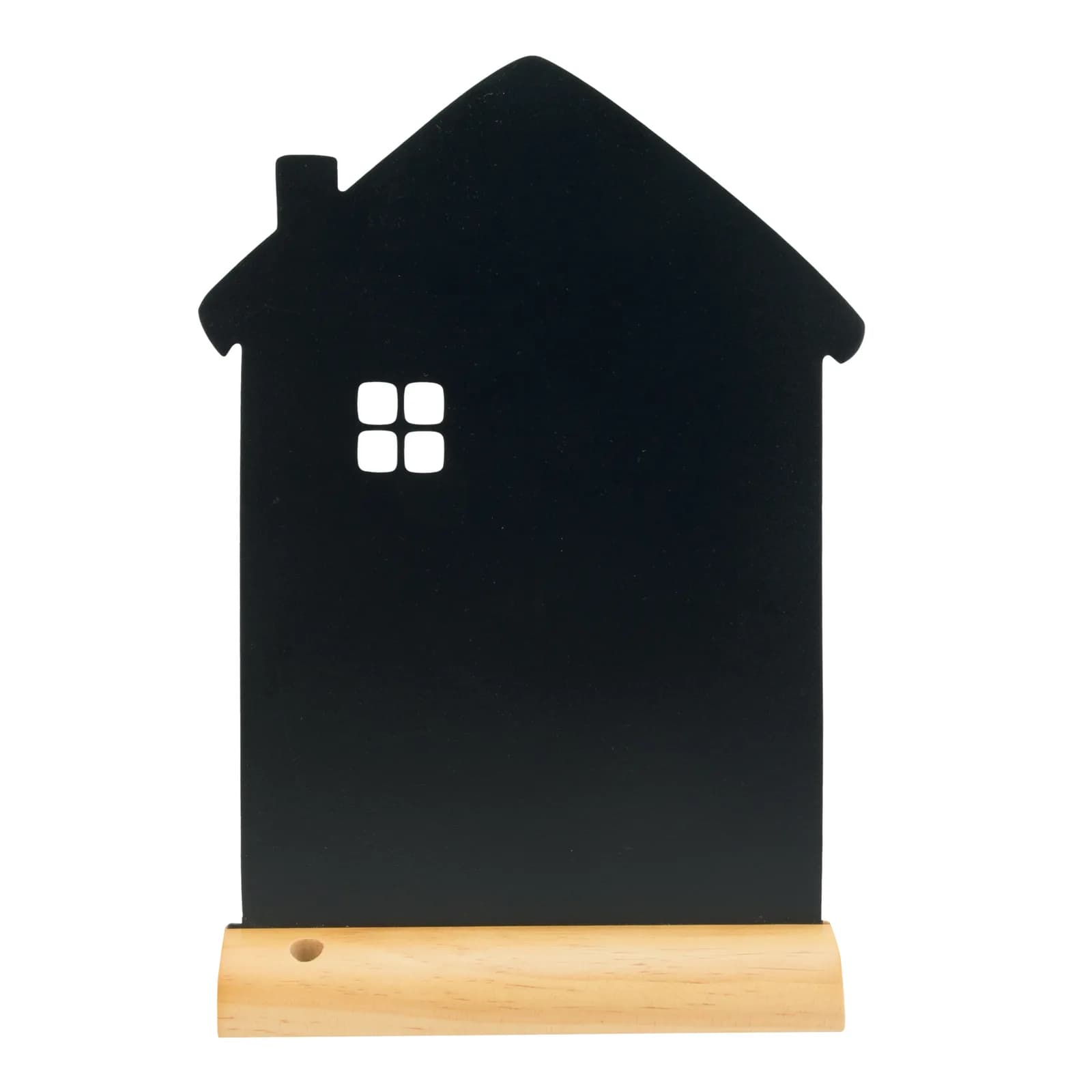 Securit® Silhouette Tafel “Haus” - Holzsockel, mit Kreidestift