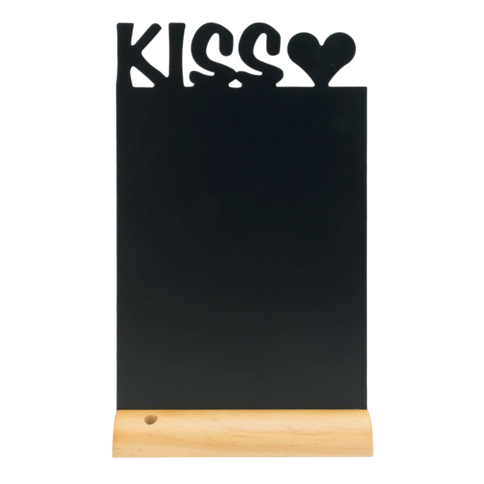 Securit® Silhouette Tafel “Kiss” - Holzsockel, mit Kreidestift