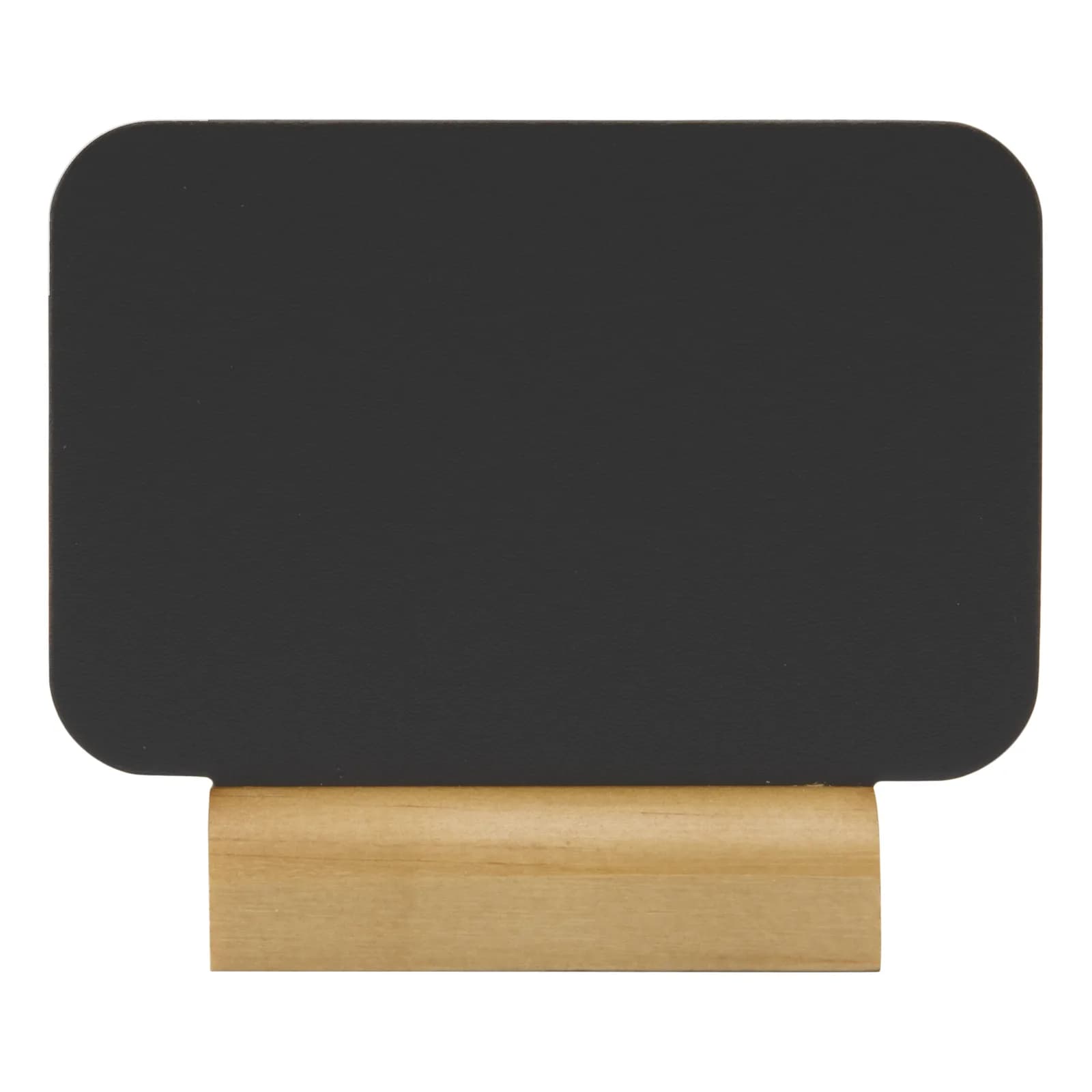 Securit® Silhouette 4er-Set Mini-Rechtecktafeln – Holzsockel – Kreidestift inklusive