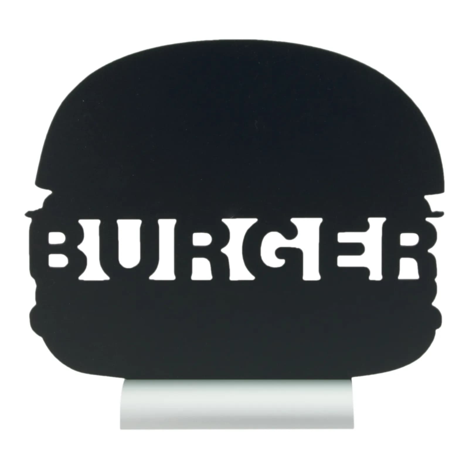 Securit® Silhouette Tafel Hamburger mit Aluminium-Sockel und Marker