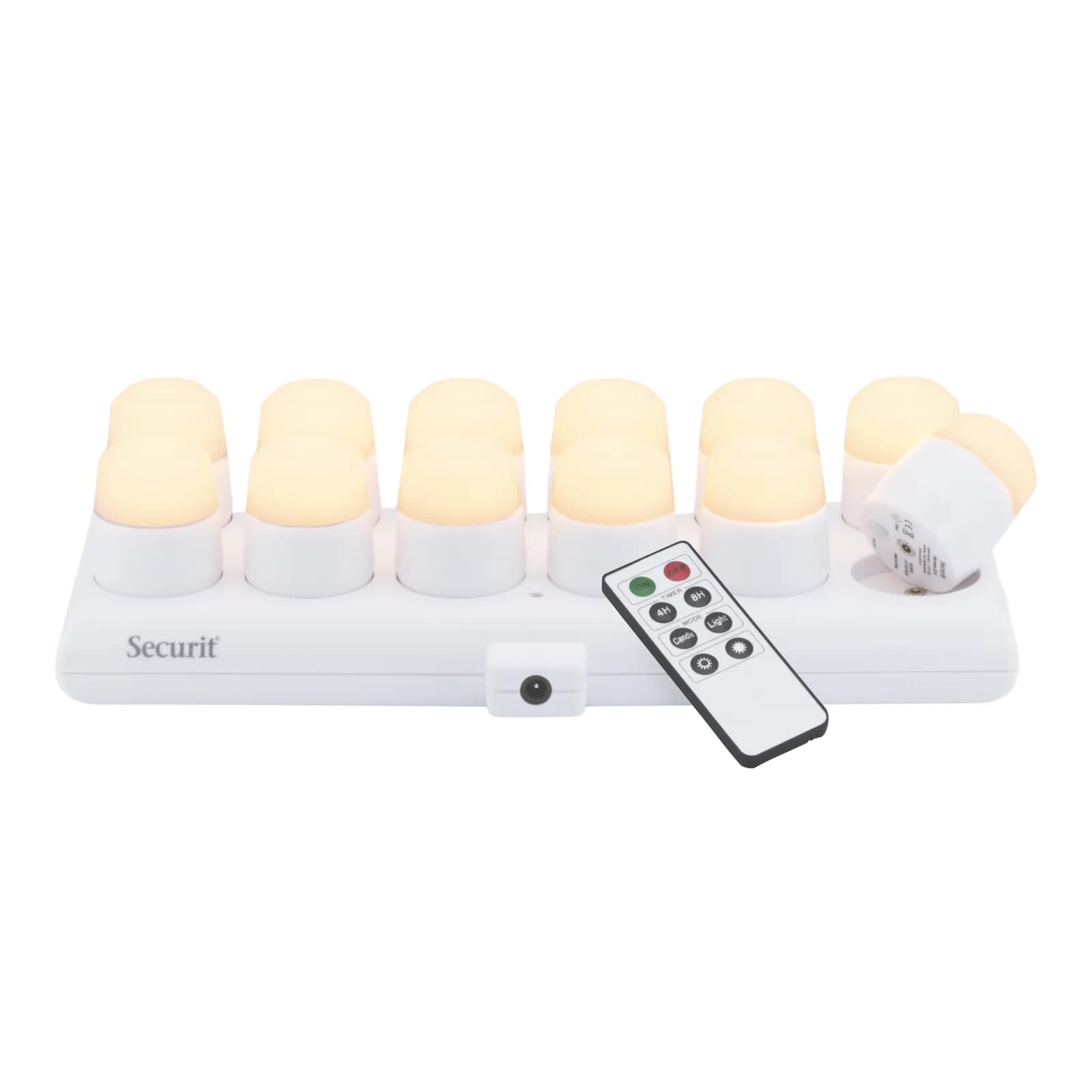 Securit® Set mit 12 weißen Kerzen