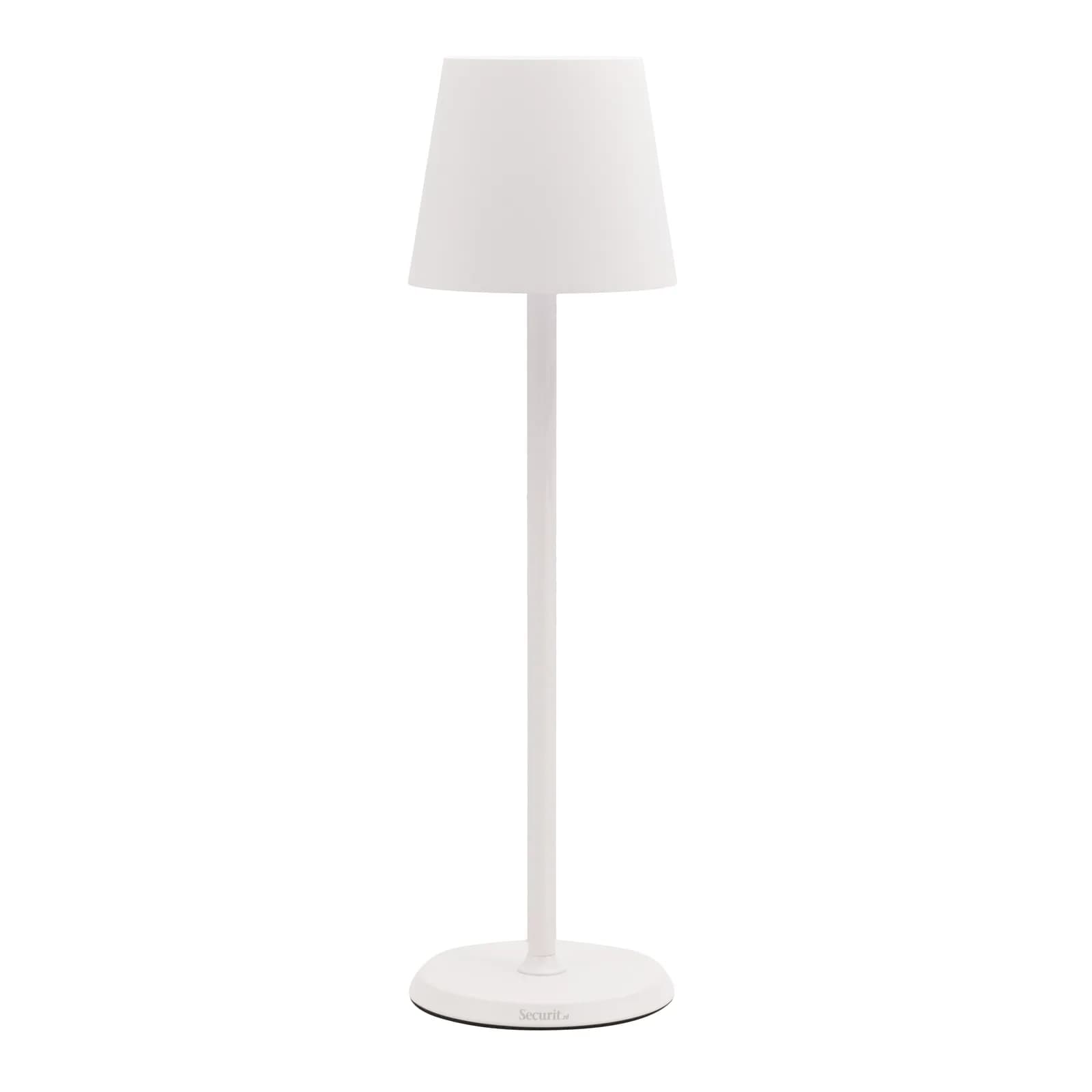 Securit® Féline draadloze led-tafellamp — wit — binnen/buiten — magnetische laadkabel