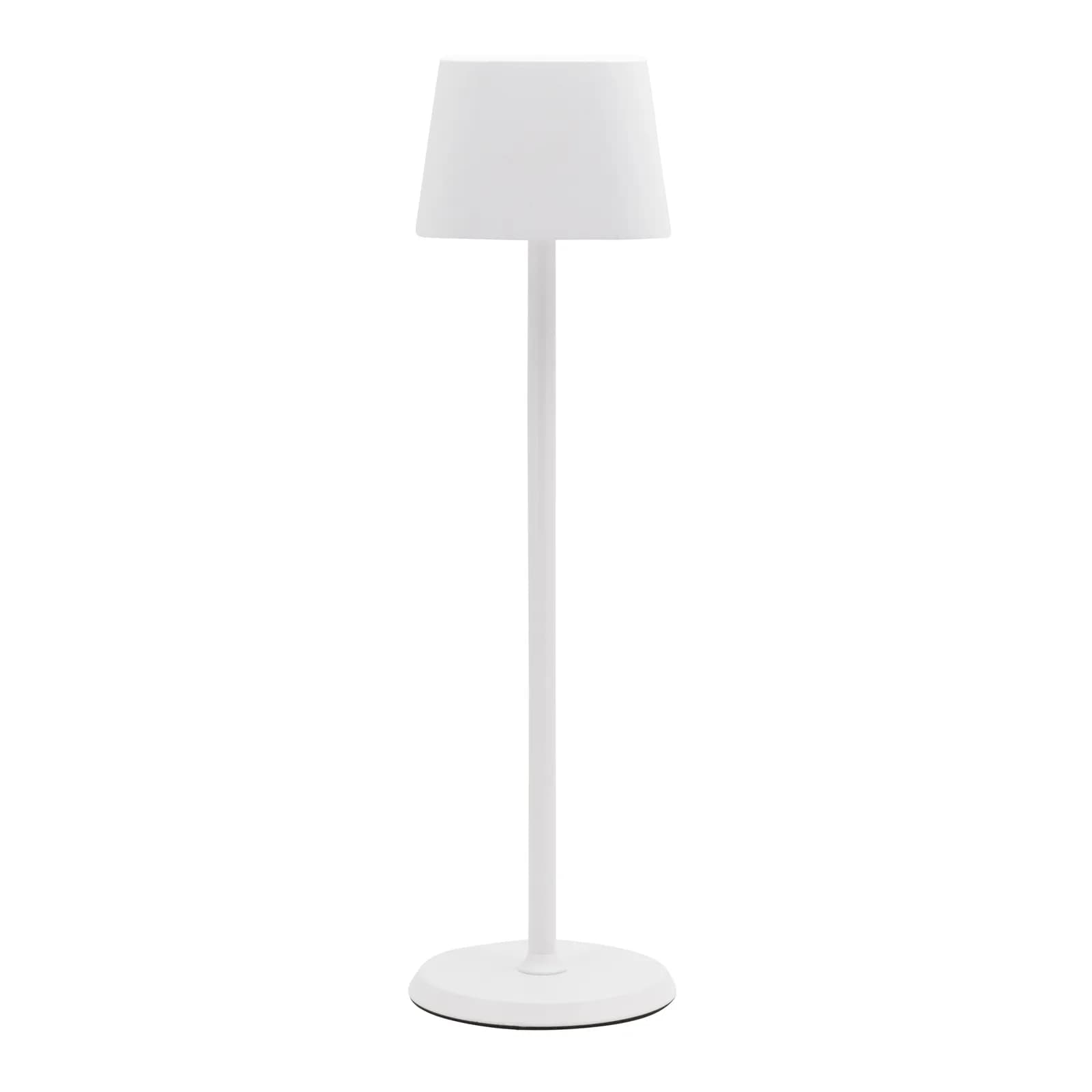 Securit® Georgina draadloze led-tafellamp — wit — binnen/buiten — magnetische kabel inbegrepen