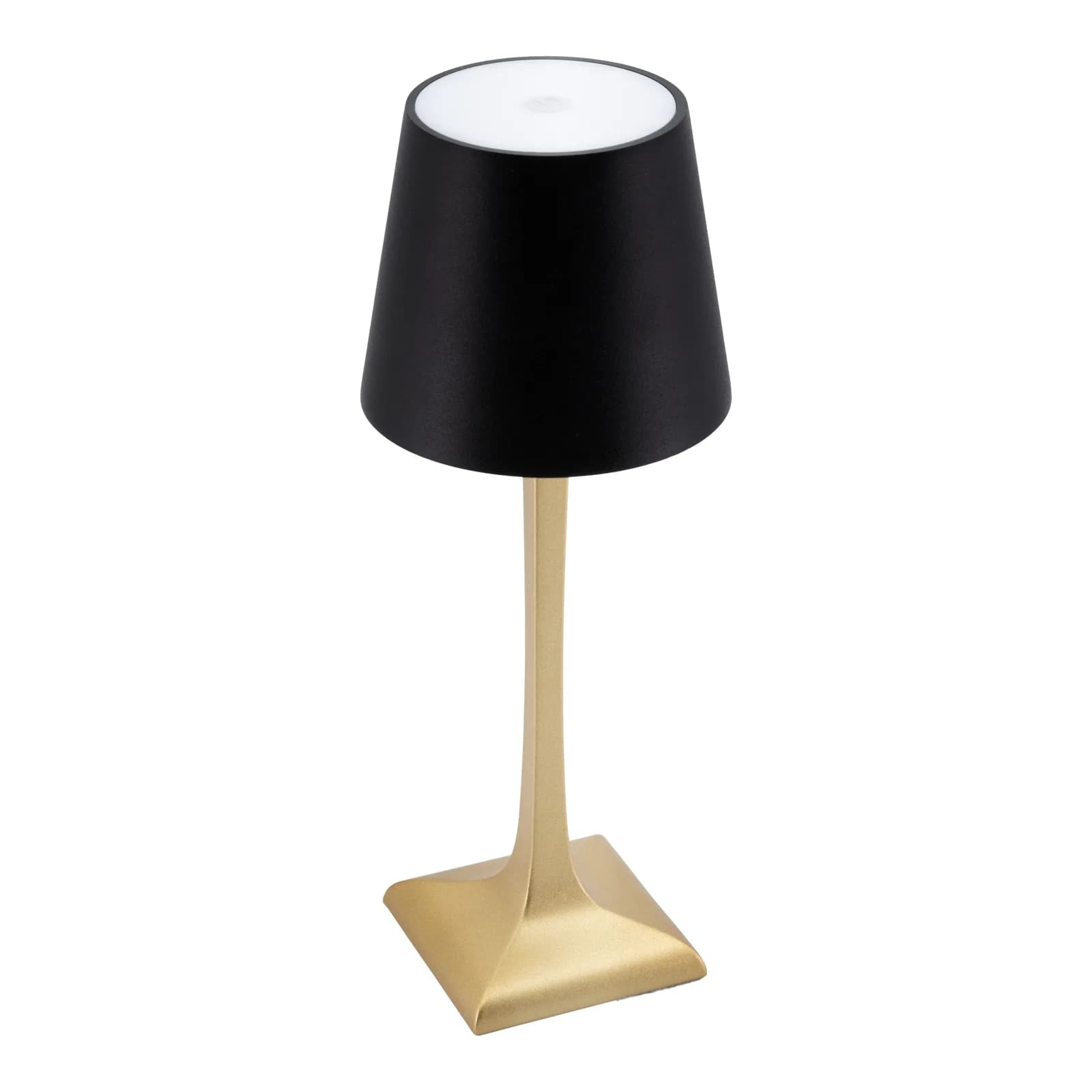 Securit® Tischleuchte ROMA, Schwarz/Gold, LED dimmbar mit Akku und Magnetkabel