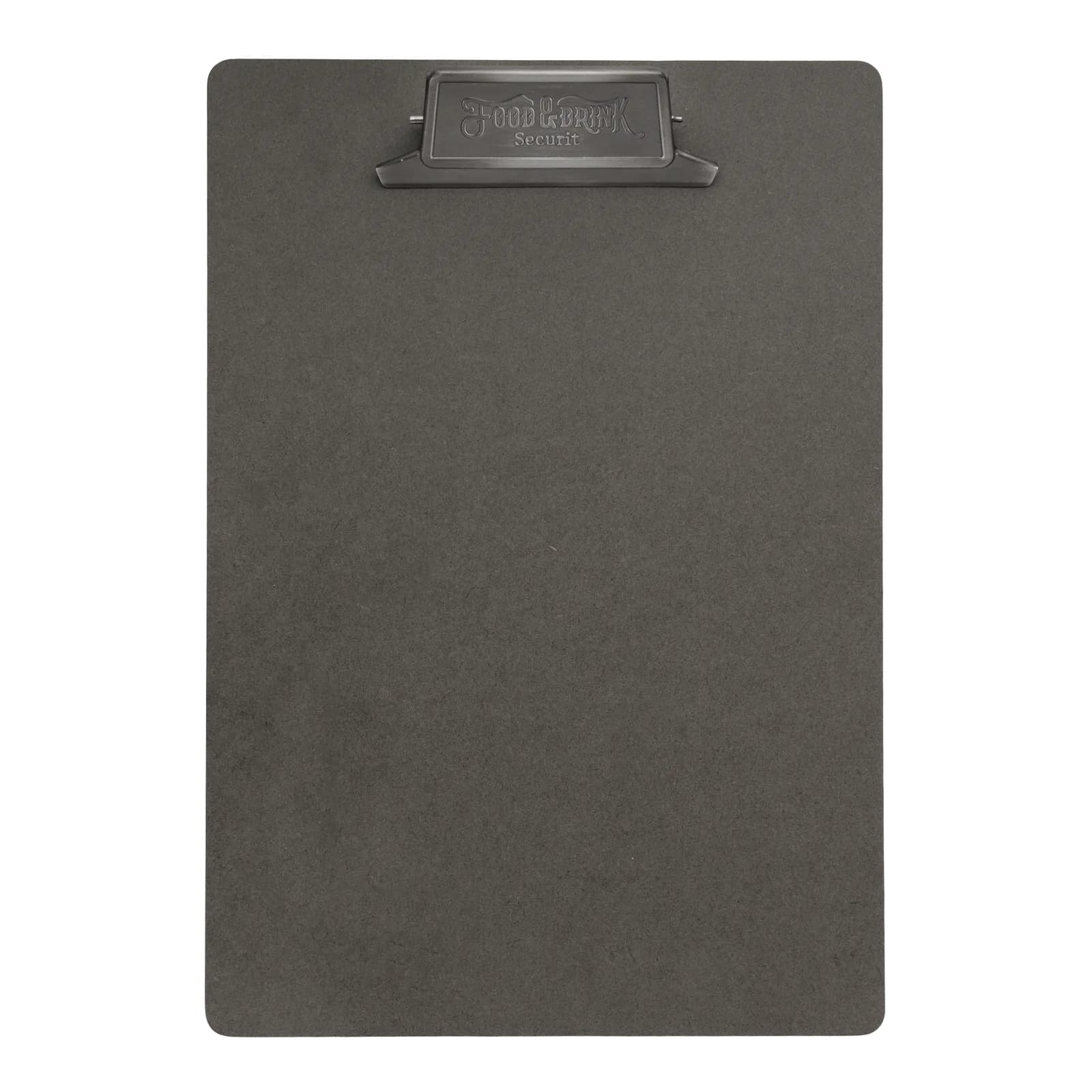 Securit® Protège-menu A4 Vintage avec pince en acier inoxydable - Gris