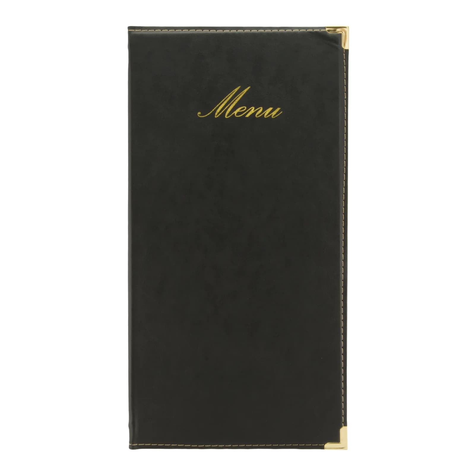 Securit® Protège-menu A45 "Classic" - Noir - Simili-cuir - 4 vues