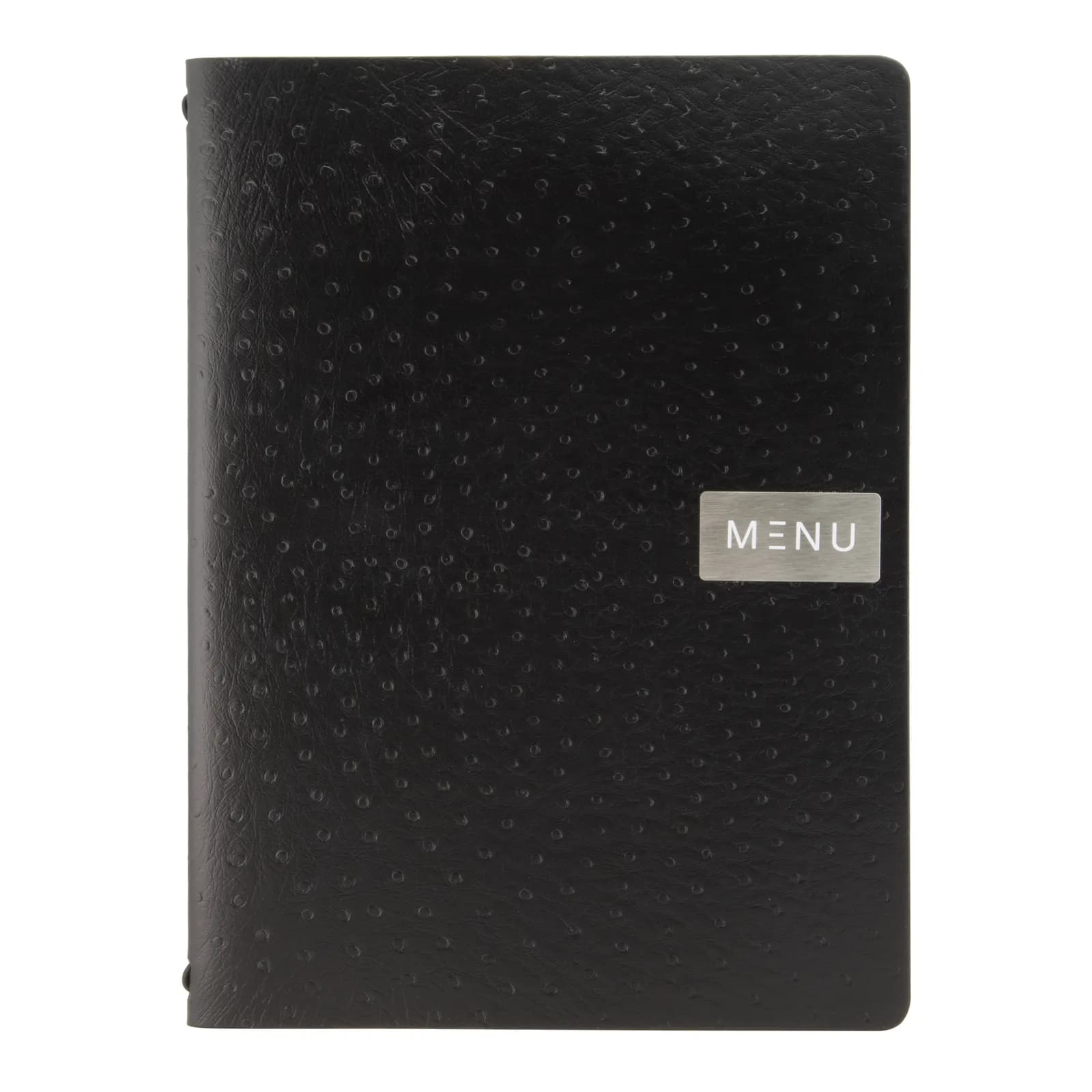 Securit® Carta menú 100% cuir aglomerat negre Ego A4, 1 insert (4 vistes)