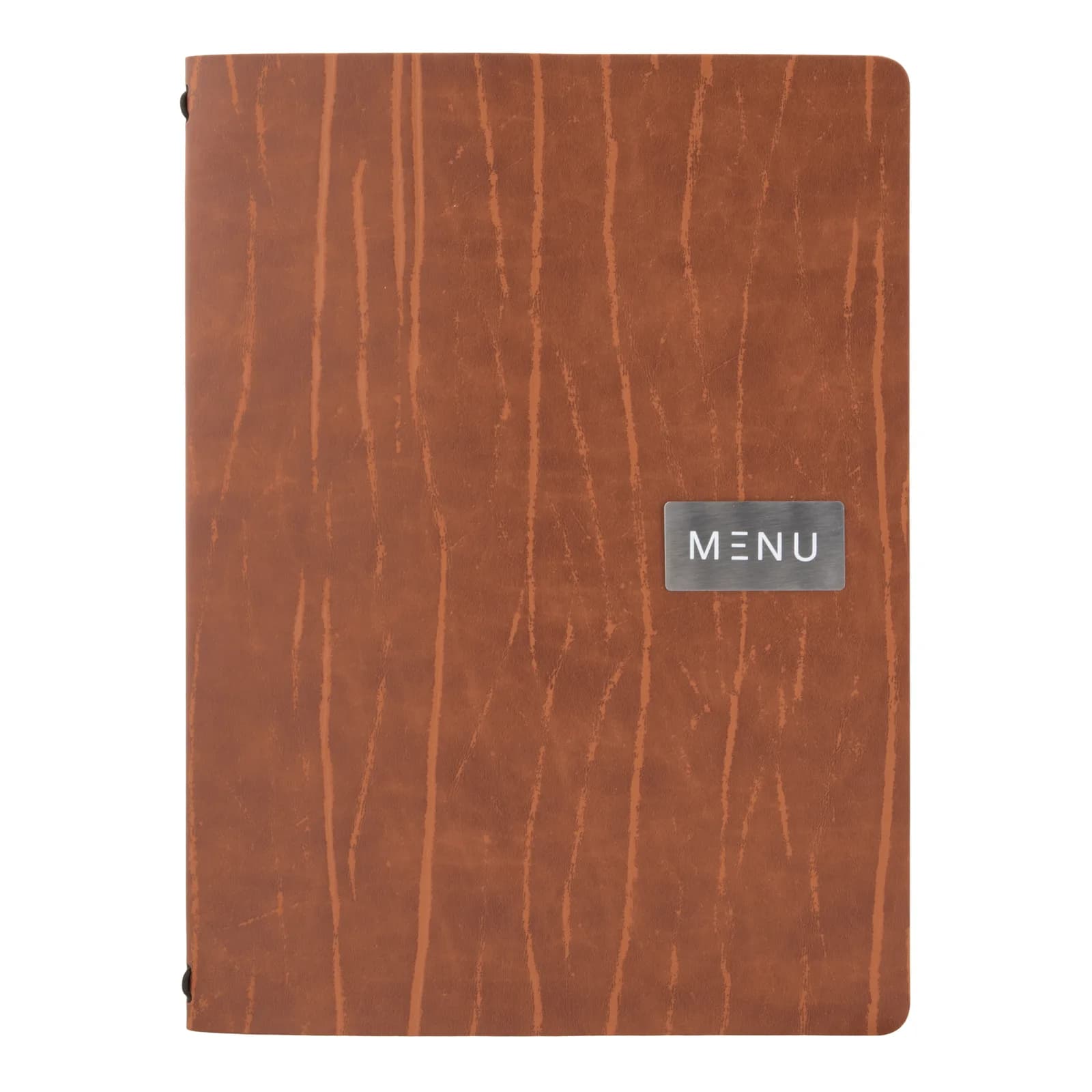 Securit® Carta menú cuir 100% RAW A4, color ruga, 1 insert (4 vistes)