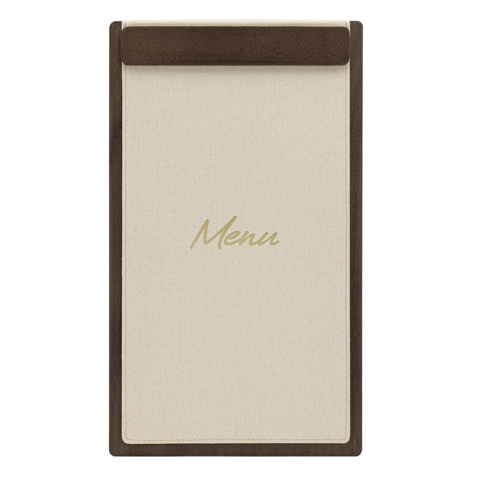 Securit® Protège-menu A45 "Signature" Wood magnétique - Marron foncé