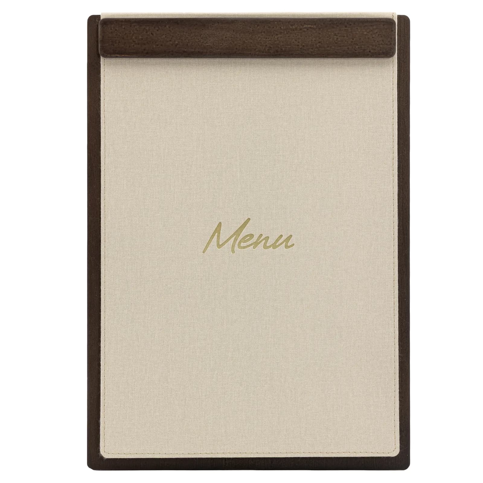 Securit® Menüschutz A4 "Signature" Wood magnetisch – Dunkelbraun