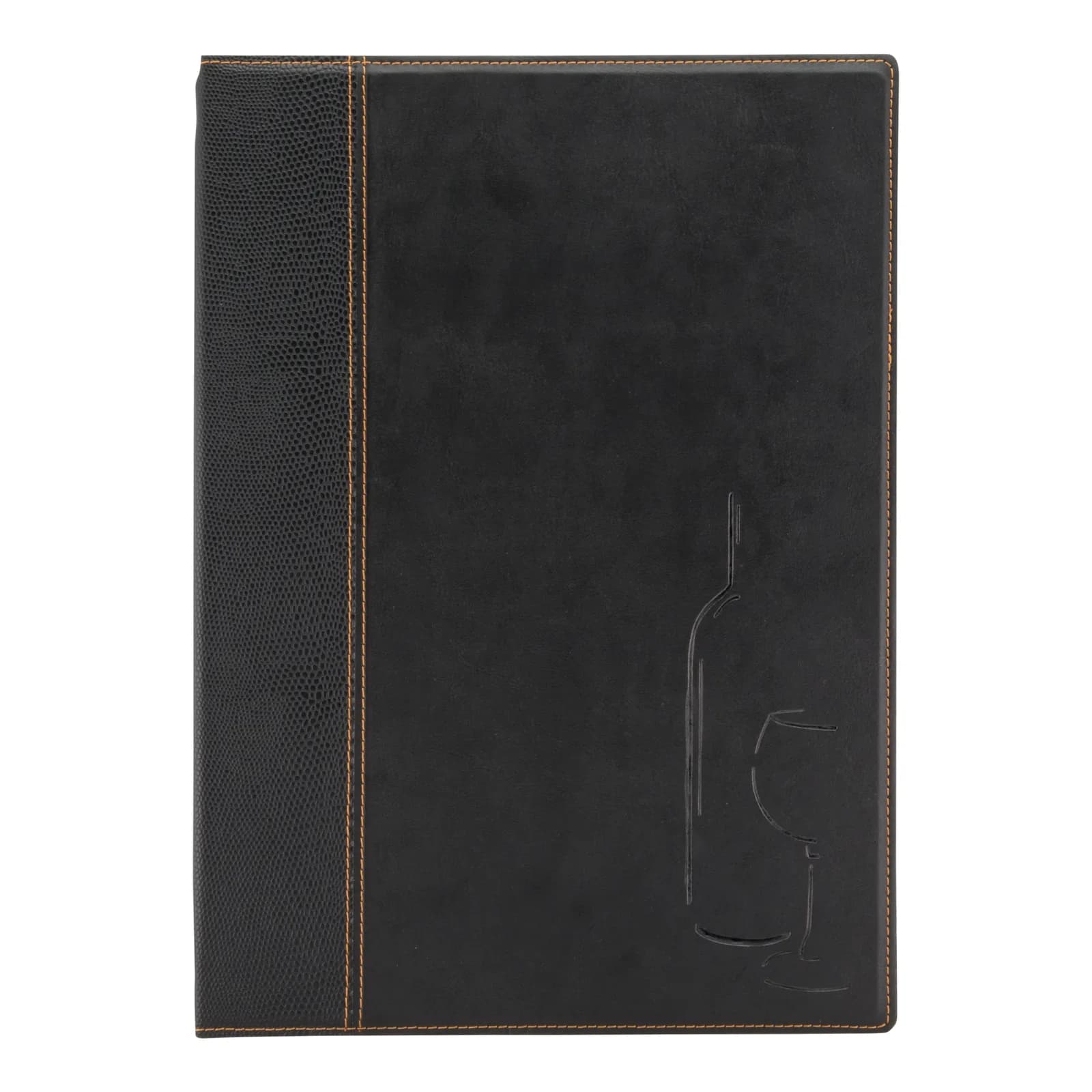 Securit® Protège-menu carte des boissons A4 "Trendy" - Noir - Simili-cuir - 4 vues