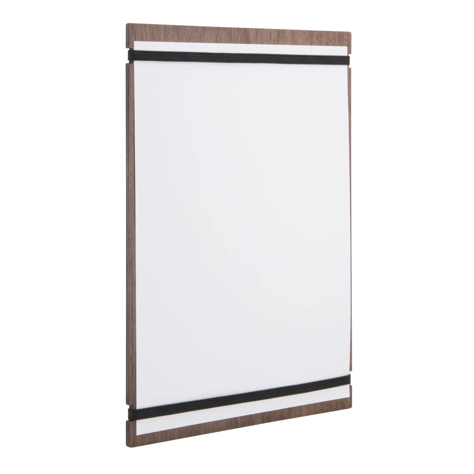 Securit® Protège-menu A4 "Walnut" - Tablette avec bandes pour le maintien des feuilles - Bois finition noyer laqué