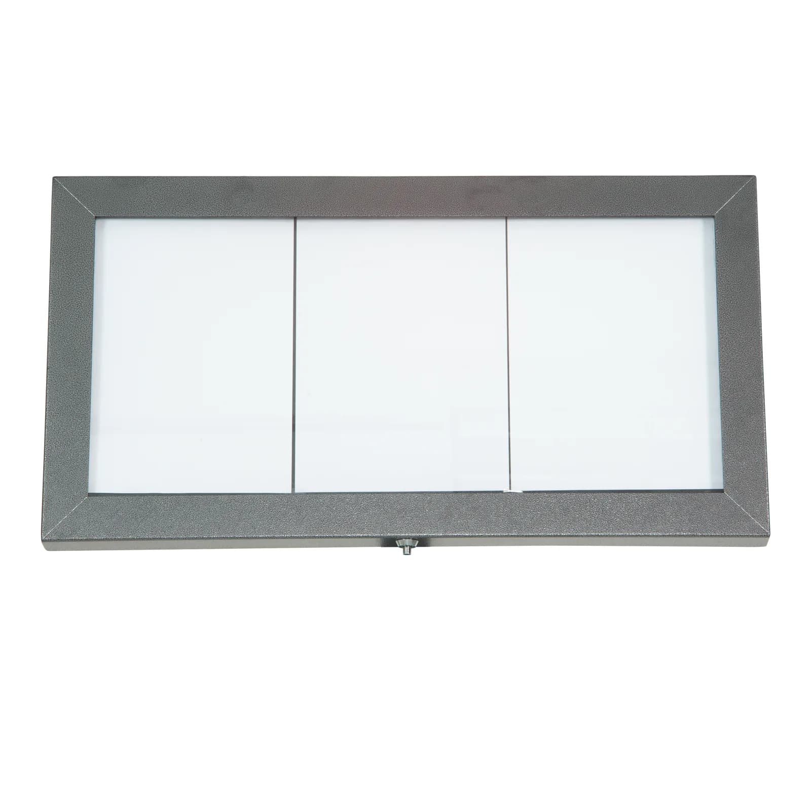 Securit® LED A4-menudisplaystaander «Coated Steel» – gegalvaniseerd grijs – 3 panelen