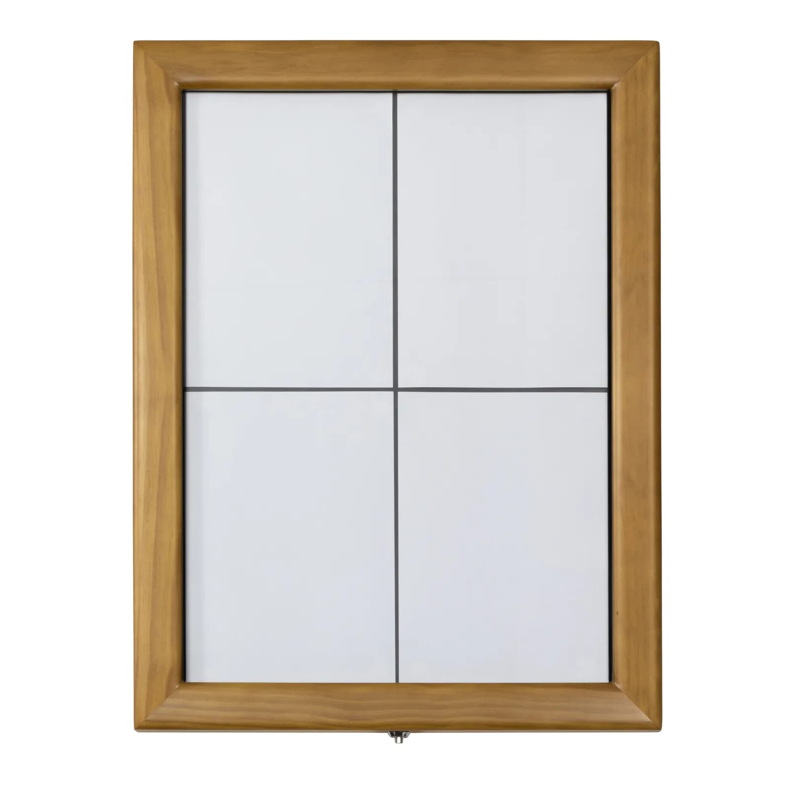 Securit® LED-verlichte teakhouten menudisplaystaander A4 – 4 panelen klassiek stoepbord