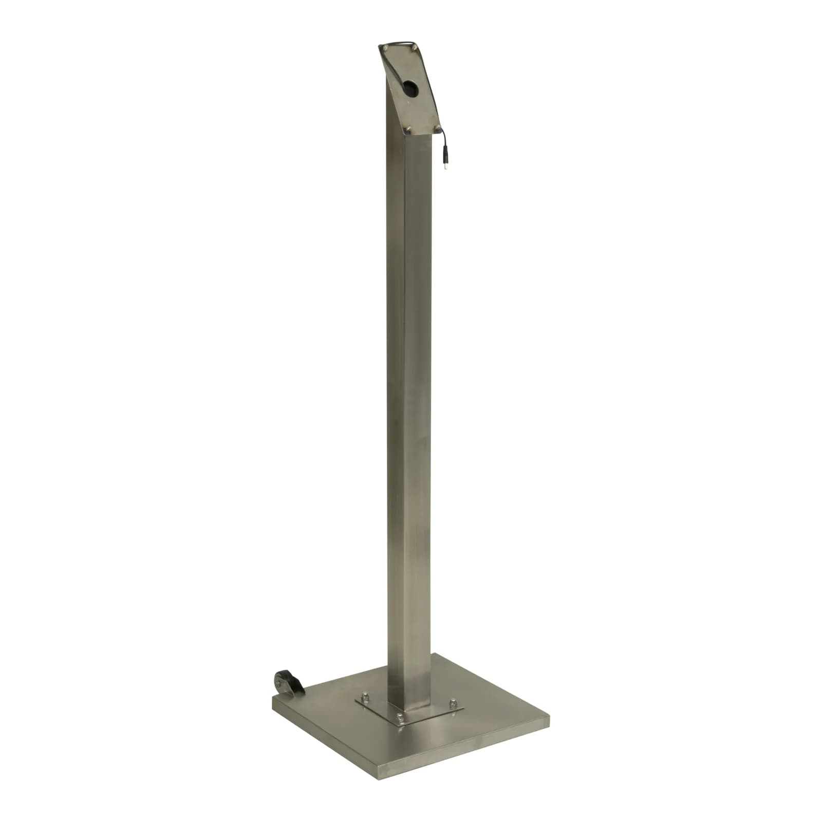 Securit® set staander + voet — roestvrij staal — 120 cm voor LED-menustandaard