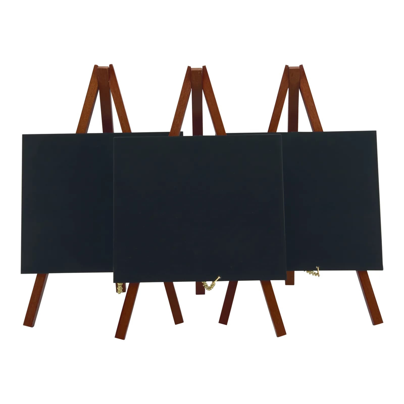 Securit® 3er-Set Mini-Tafeldreibein - Holz Mahagonilackiert, 24x15 cm