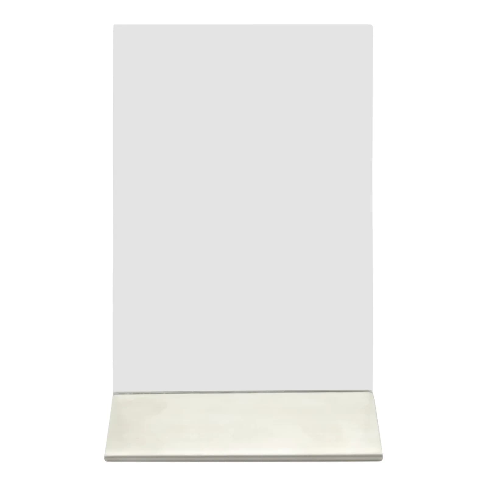 Securit® L-förmiger Tischaufsteller, Acryl transparent mit Aluminiumbasis, A6