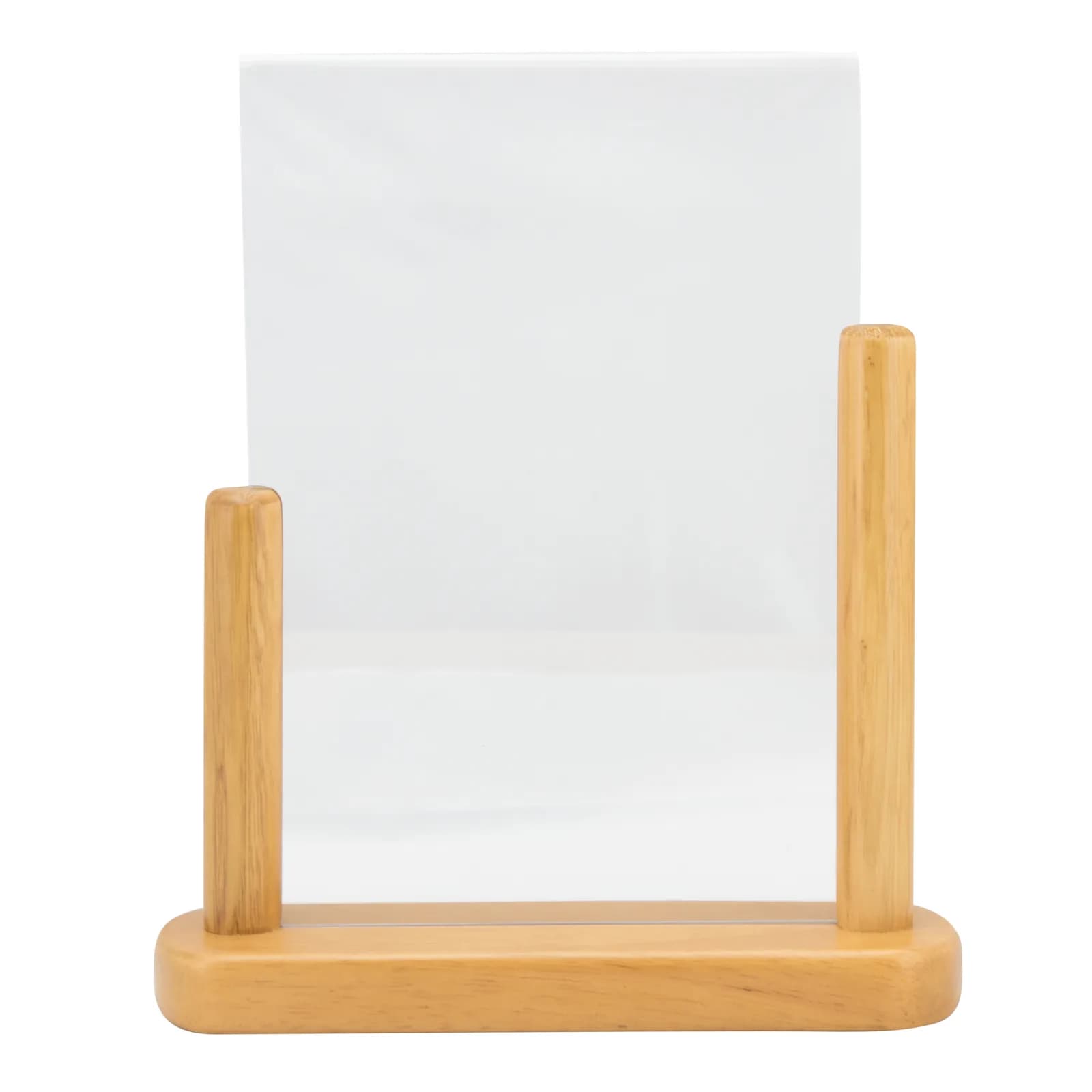 Securit® Tisch-Menühalter – Mittel – Holz mit lackierter Teakoptik