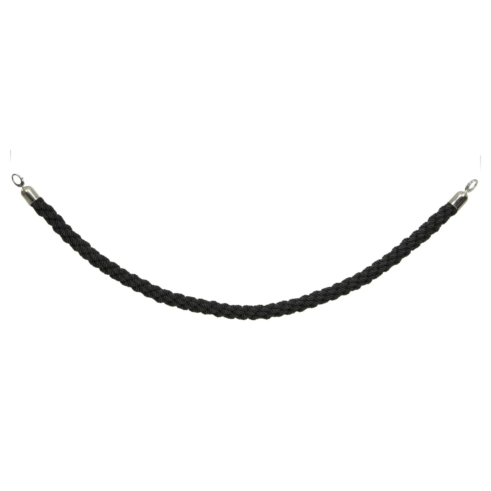 Securit® geflochtenes Seil für klassischen Pfosten – Chrombeschläge – 150 cm
