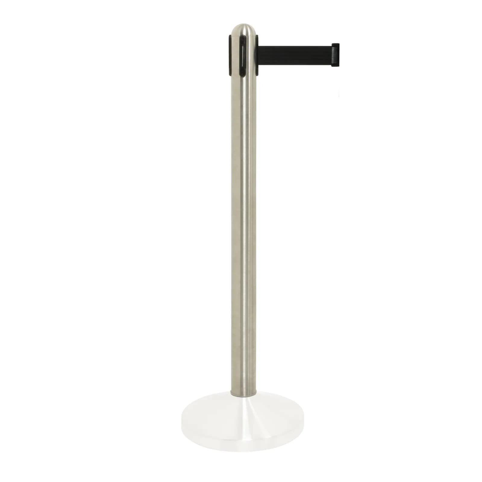 Securit® Poste amb corda retràctil negra nylon - acer inoxidable - 100cm (corda 210cm) (base no inclosa)