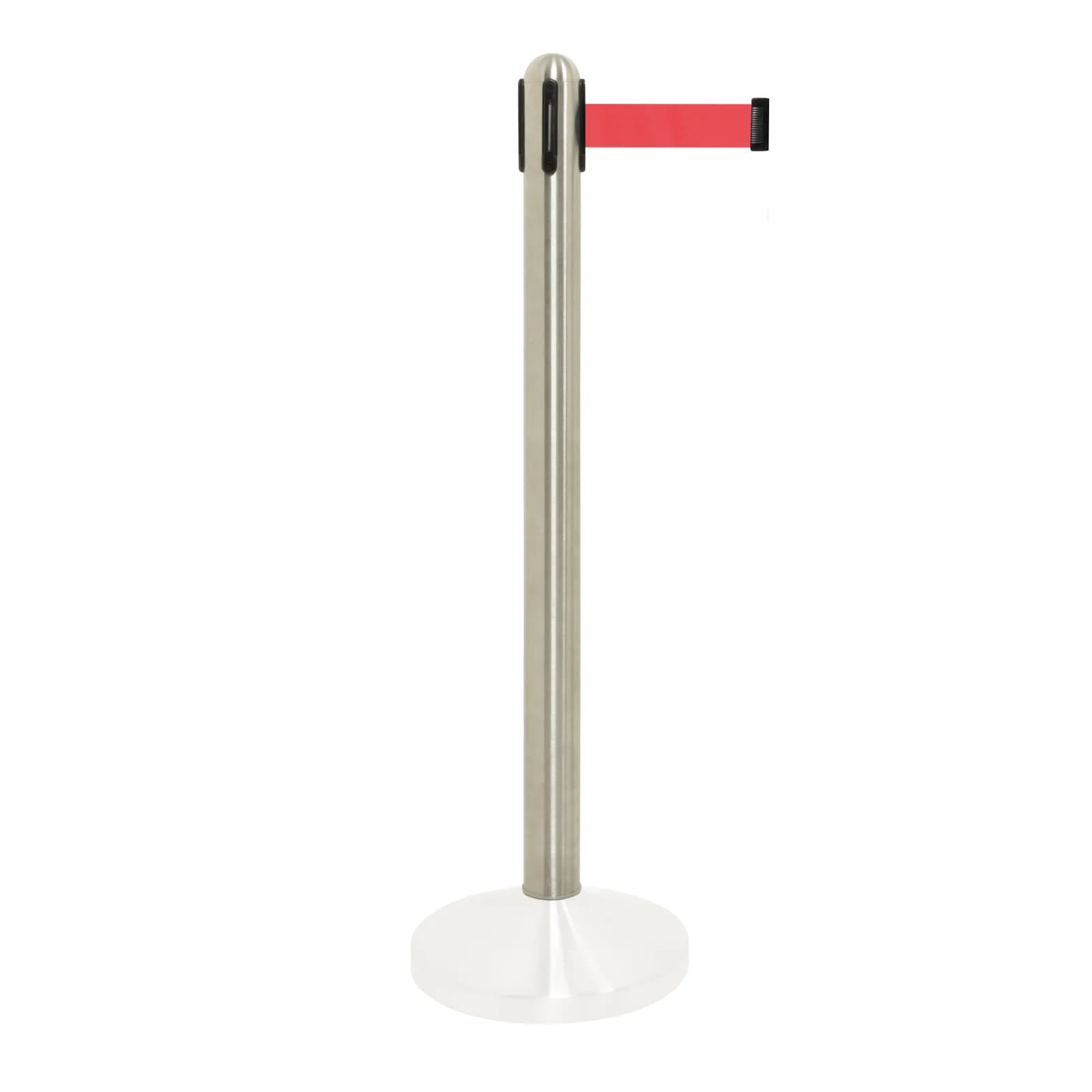 Securit® Ausziehbares Nylon-Absperrseil Rot - Edelstahl - 100cm (Seil 210cm) - ohne Sockel
