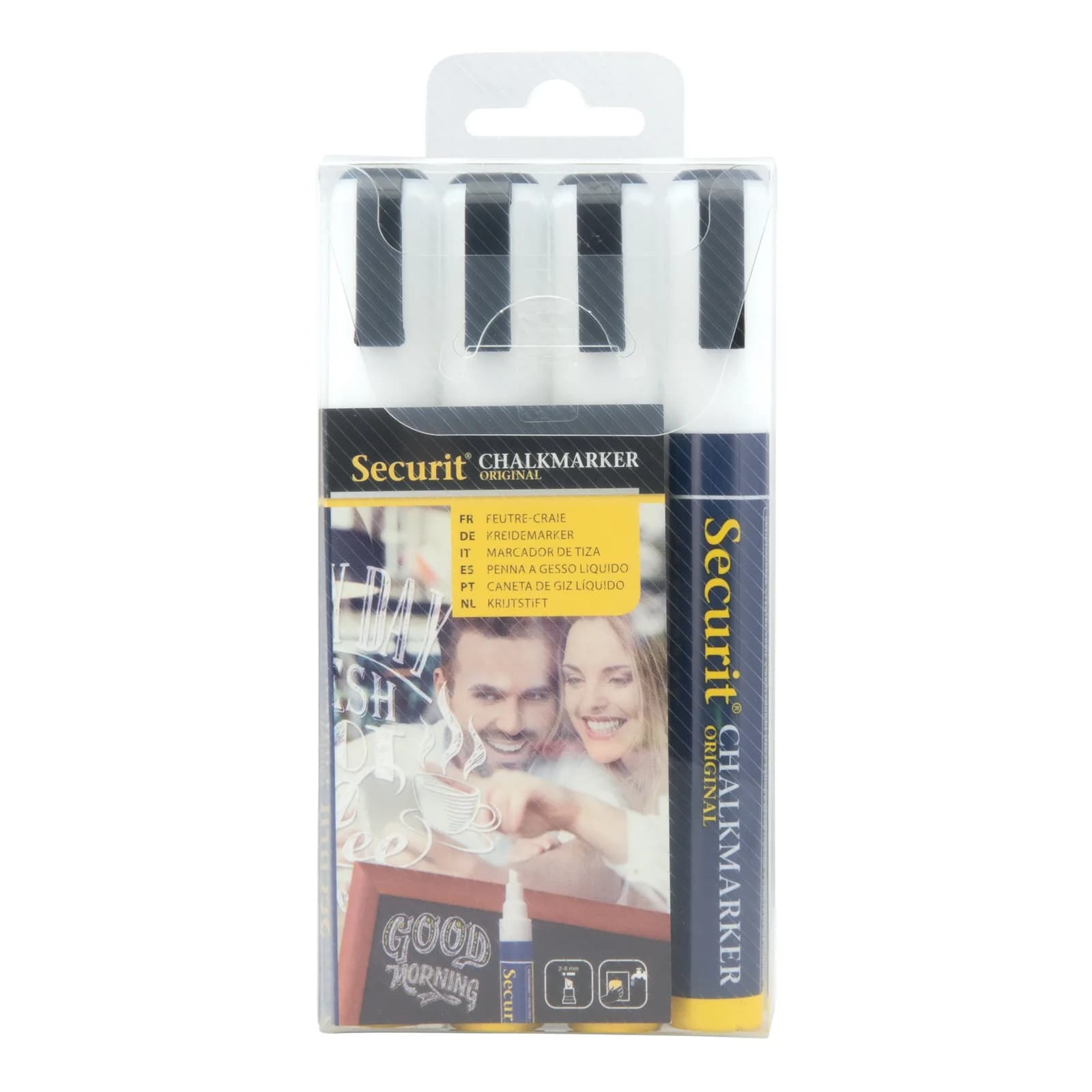 Securit® 4er-Set Flüssigkreidemarker 2-6 mm