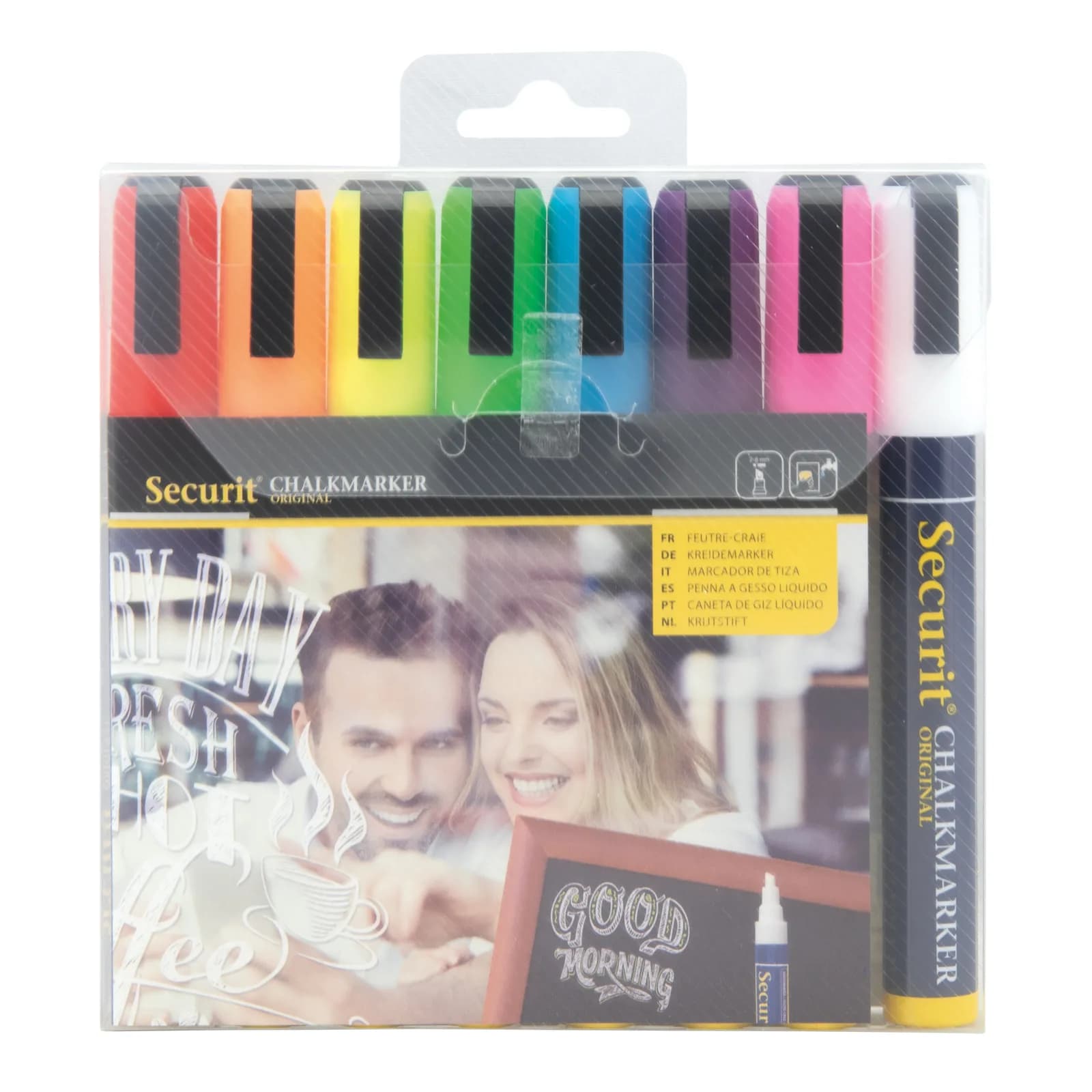 Securit® 8er-Set Flüssigkreidemarker farbig 2-6 mm