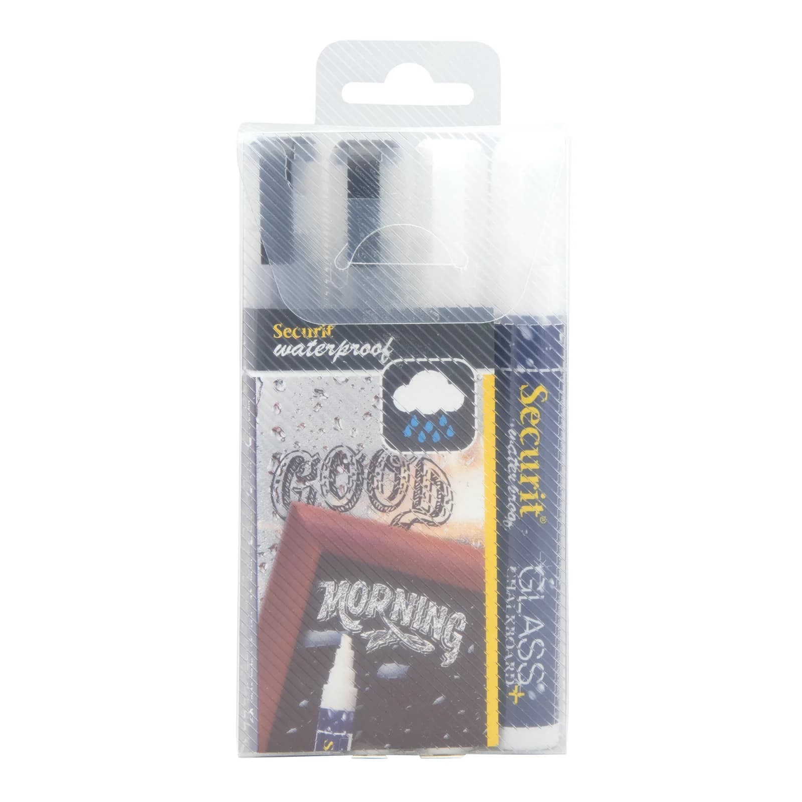Securit® 2er-Set Flüssigkreidemarker Waterproof Schwarz/Weiß 2-6 mm