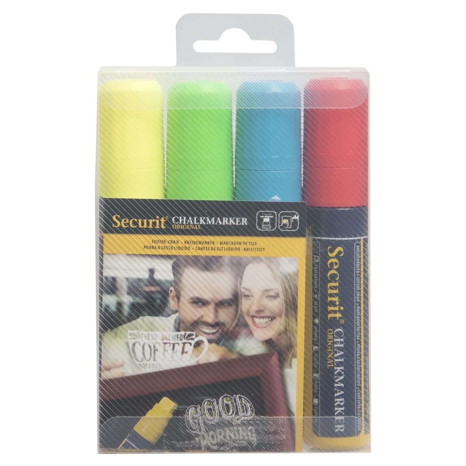 Securit® Flüssigkreidemarker 4er Set farbig - groß 7-15 mm