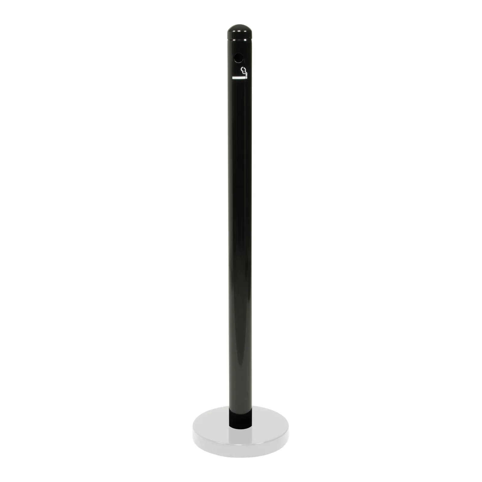 Securit® Asbakpaal - Zwart roestvrij staal - 100 cm