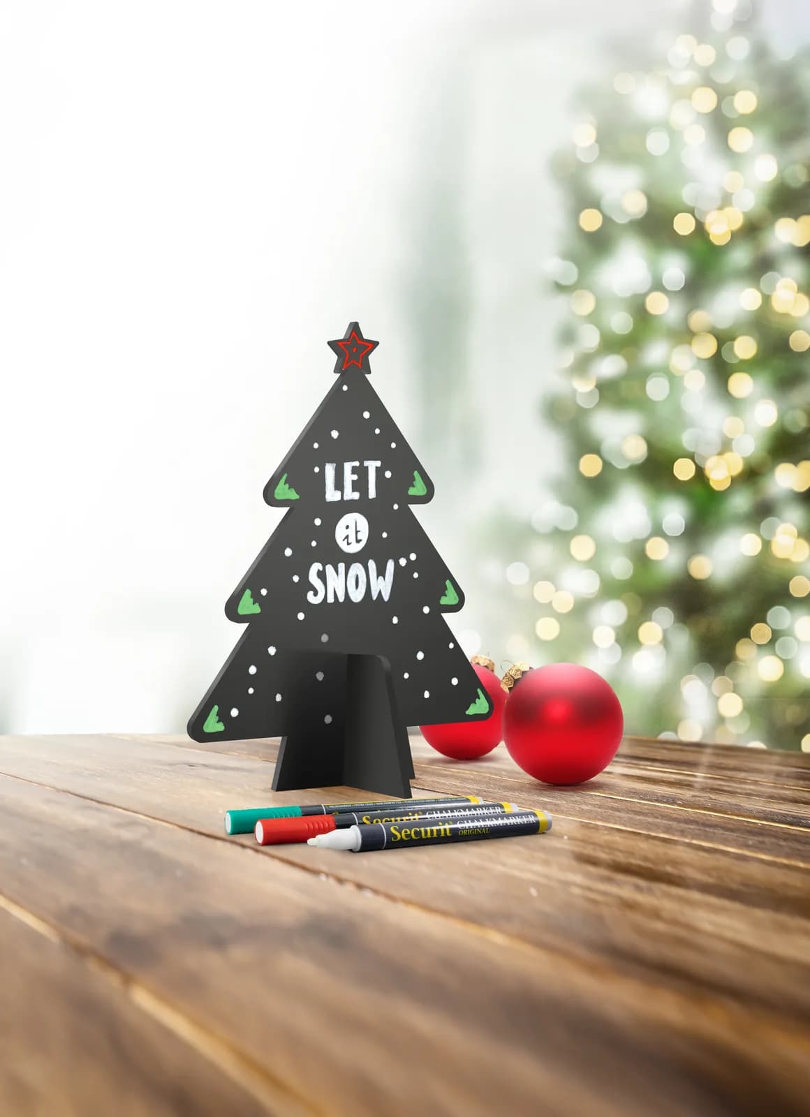 Securit® 3D tafelkrijtbord kerstboom — krijtstift inbegrepen — Securit® by Montandor — In situ