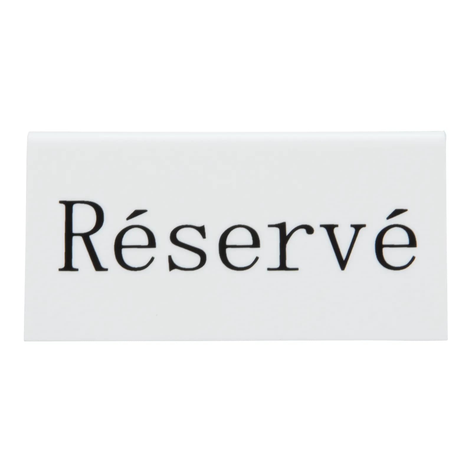 Securit® Reservierungs-Schilder, 5x Réservé, Acryl weiß