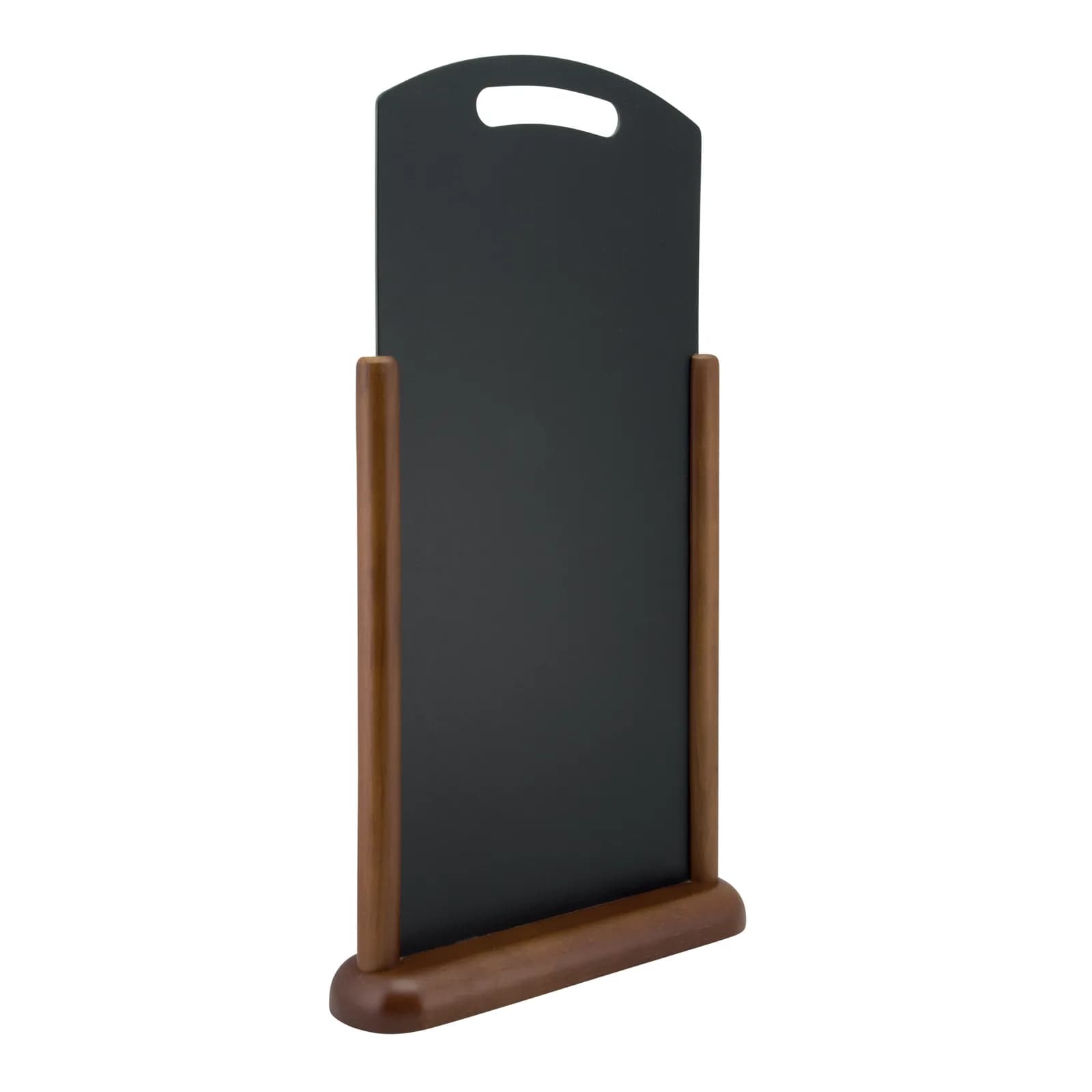 Securit® Tisch-Tafel groß mit Griff, Holz lackiert – 21×45 cm
