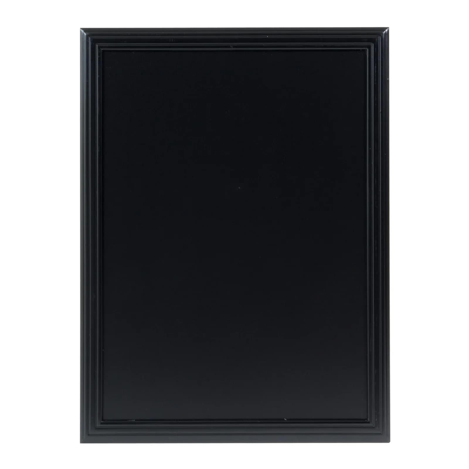 Securit® Ardoise murale "Universal" - Bois finition noir laqué - Kit de montage inclus - 60x80cm
