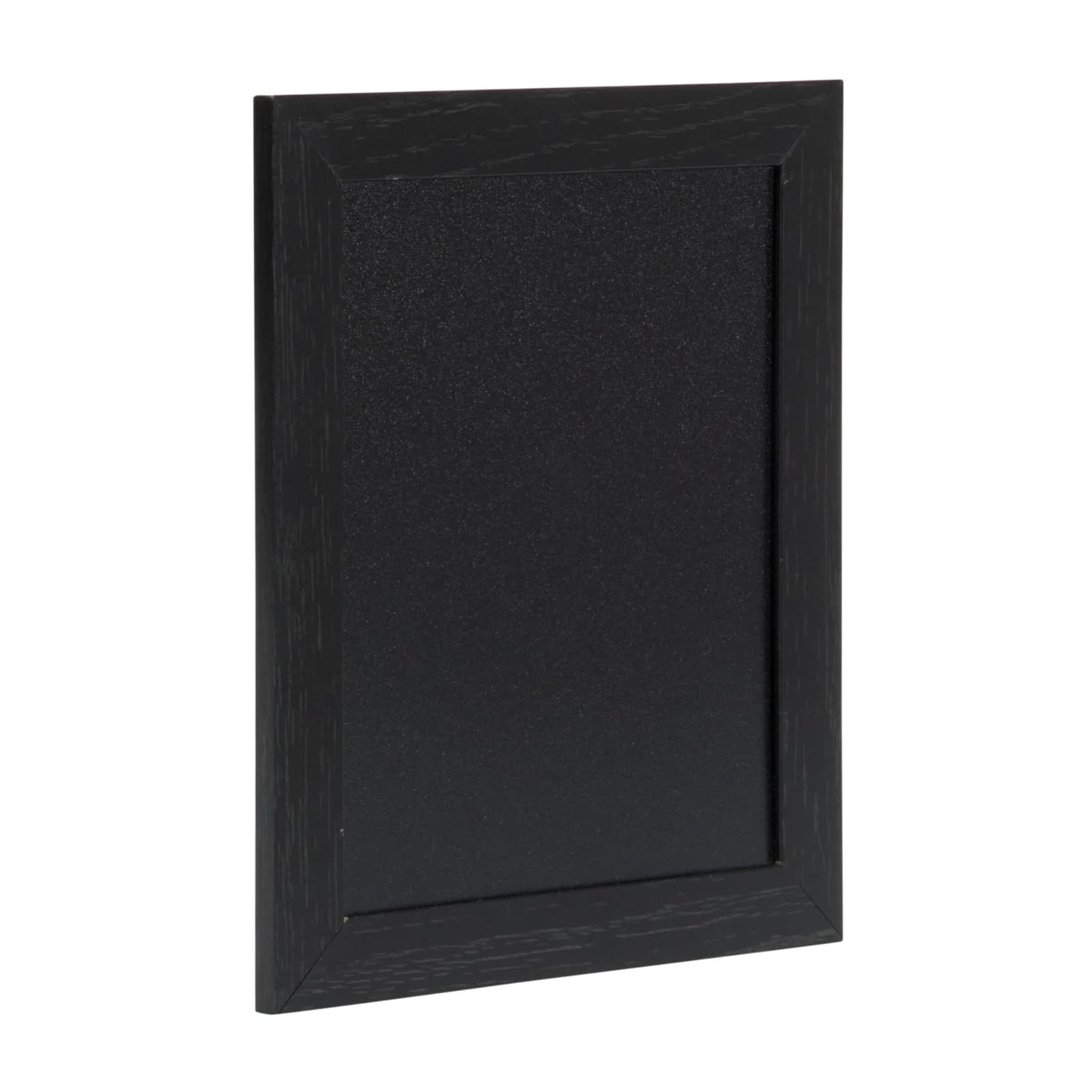 Securit® Ardoise murale "Woody" - Bois finition noir laqué - Feutre-craie et kit de montage inclus - 20x24cm