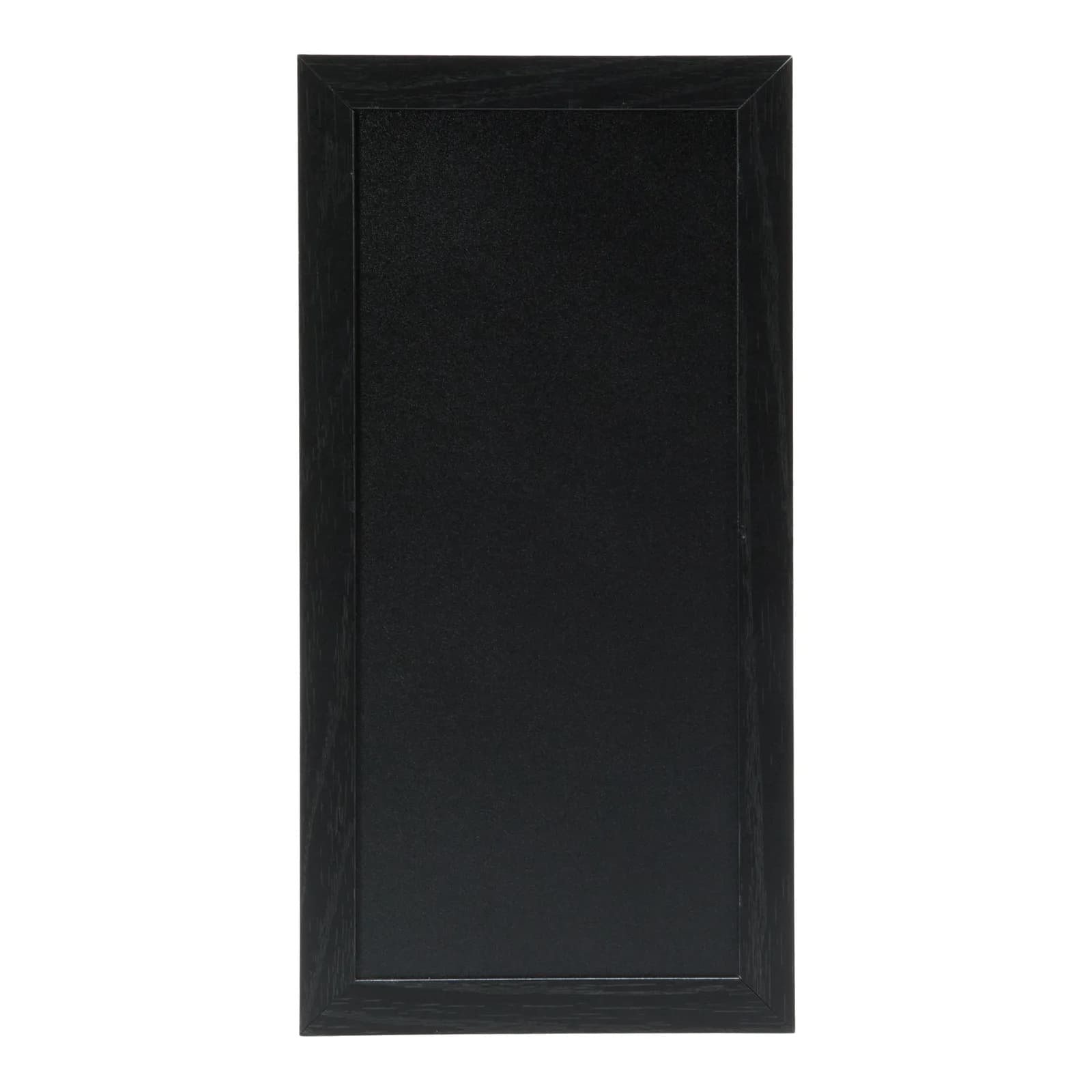 Securit® Ardoise murale "Woody" - Bois finition noir laqué - Feutre-craie et kit de montage inclus - 20x40cm