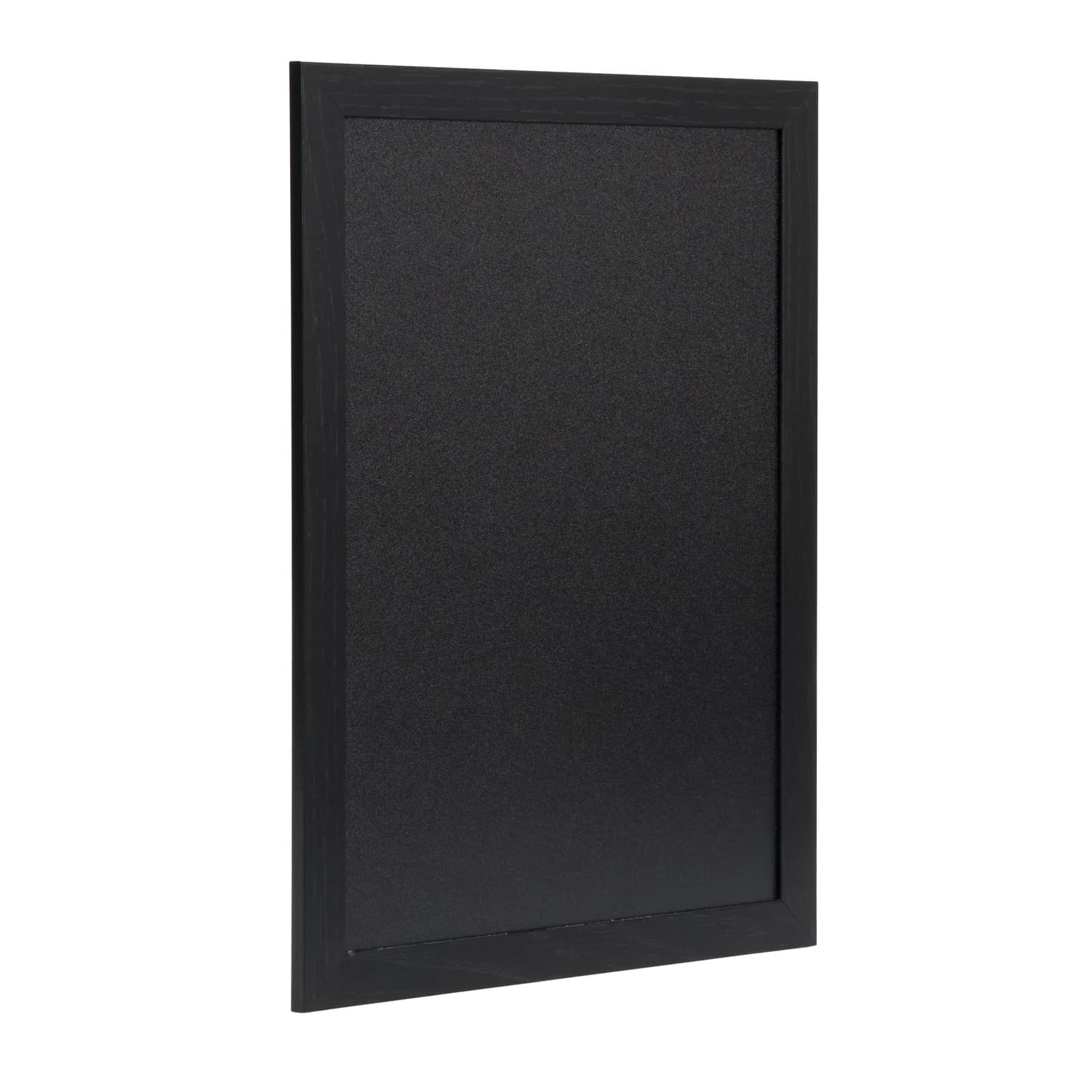 Securit® Ardoise murale "Woody" - Bois finition noir laqué - Feutre-craie et kit de montage inclus - 30x40cm