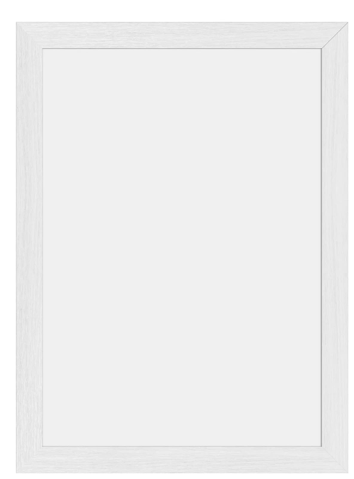 Securit® Woody weiße Schiefertafel, Holz weißlackiert, Kreidestifte + Montageset – 30×40 cm