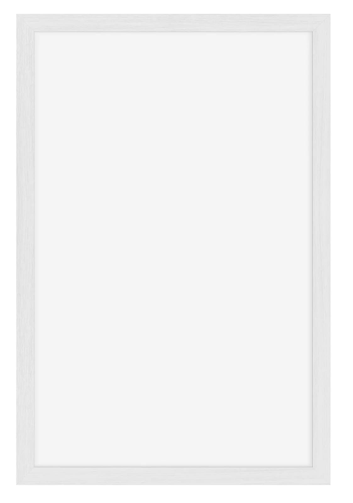 Securit® Woody weiße Schiefertafel, Holz weißlackiert, Kreidestifte + Montageset – 40×60 cm